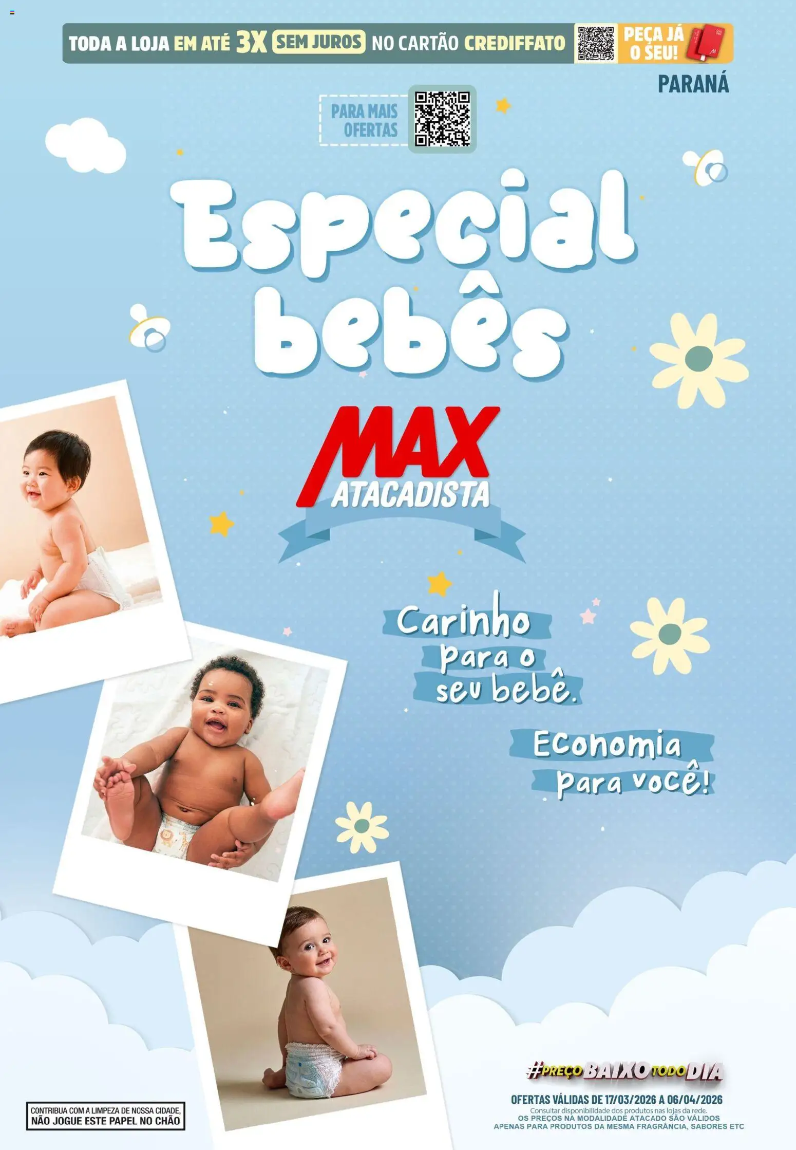 Pré-Visualização do folheto "Max Atacadista ofertas Especial Bebes" da loja Max Atacadista válido a partir de 17/03/2026