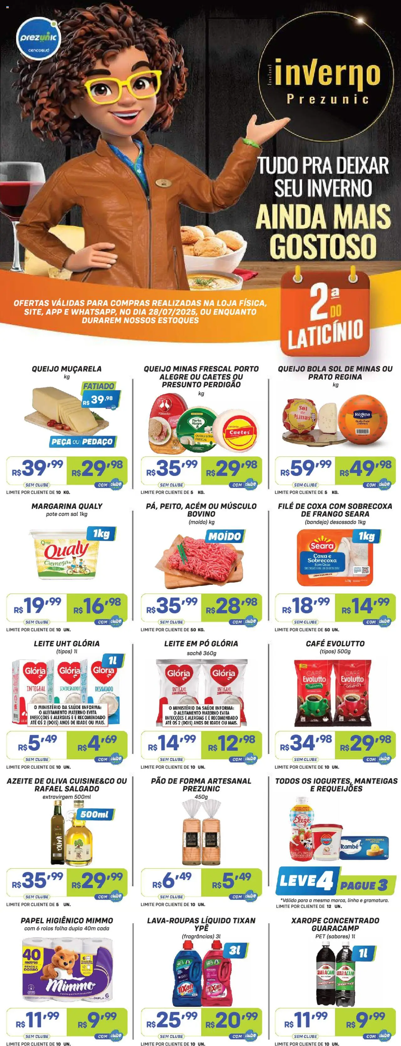 Prezunic folheto "Encarte" válido a partir de 28/07/2025 - número de página 1