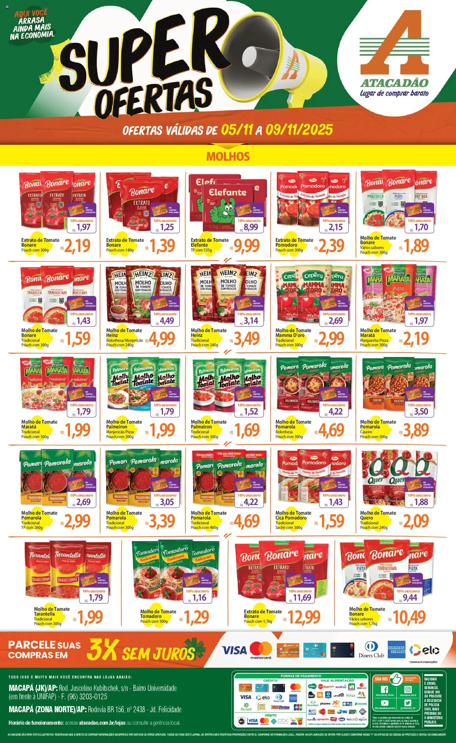 Pré-Visualização do folheto "Ofertas - AP" da loja Atacadão válido a partir de 05/11/2025