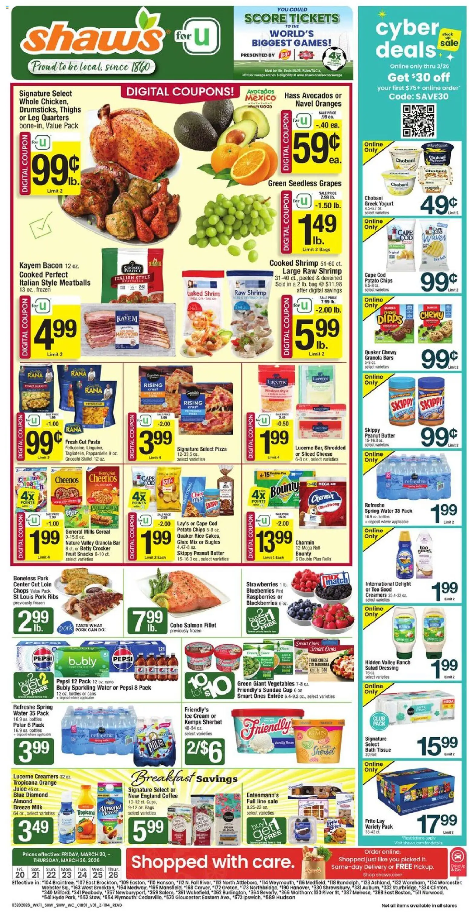 Ad Preview of Shaw's Shaw's Weekly Ad from 03/20/2026