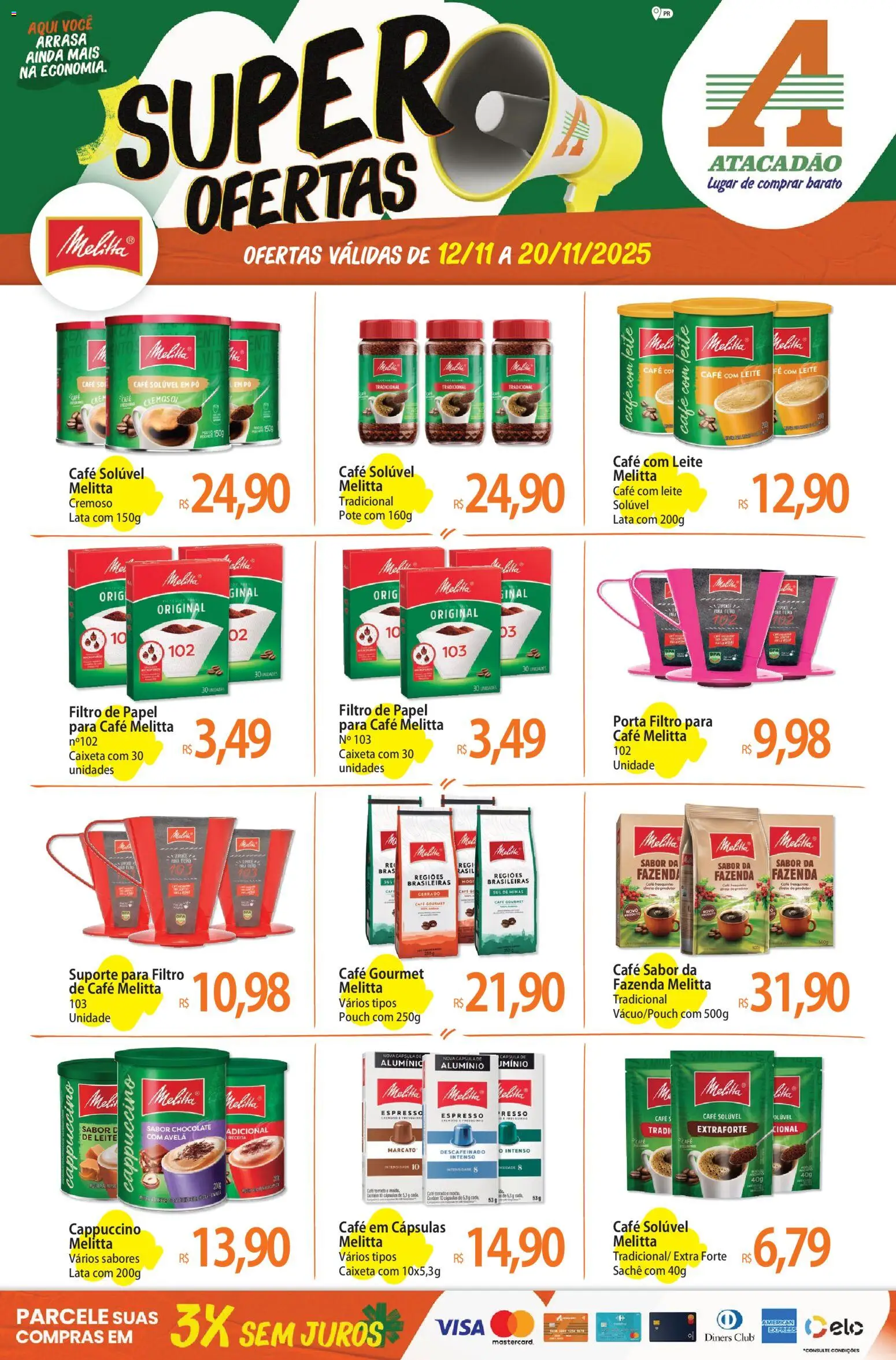 Pré-Visualização do folheto "Ofertas - PR" da loja Atacadão válido a partir de 12/11/2025