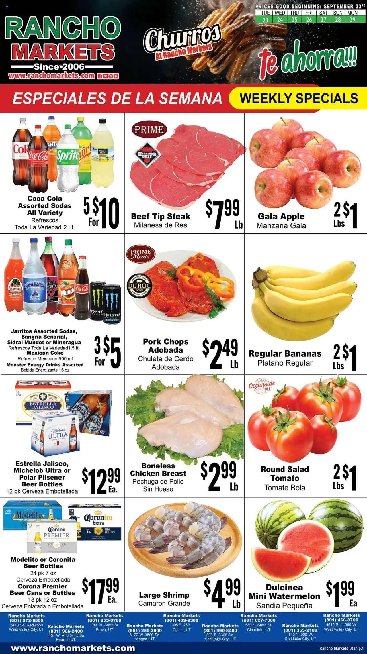 Rancho Markets Weekly Ad from 09/23/2025 - Flyer - Page number 1