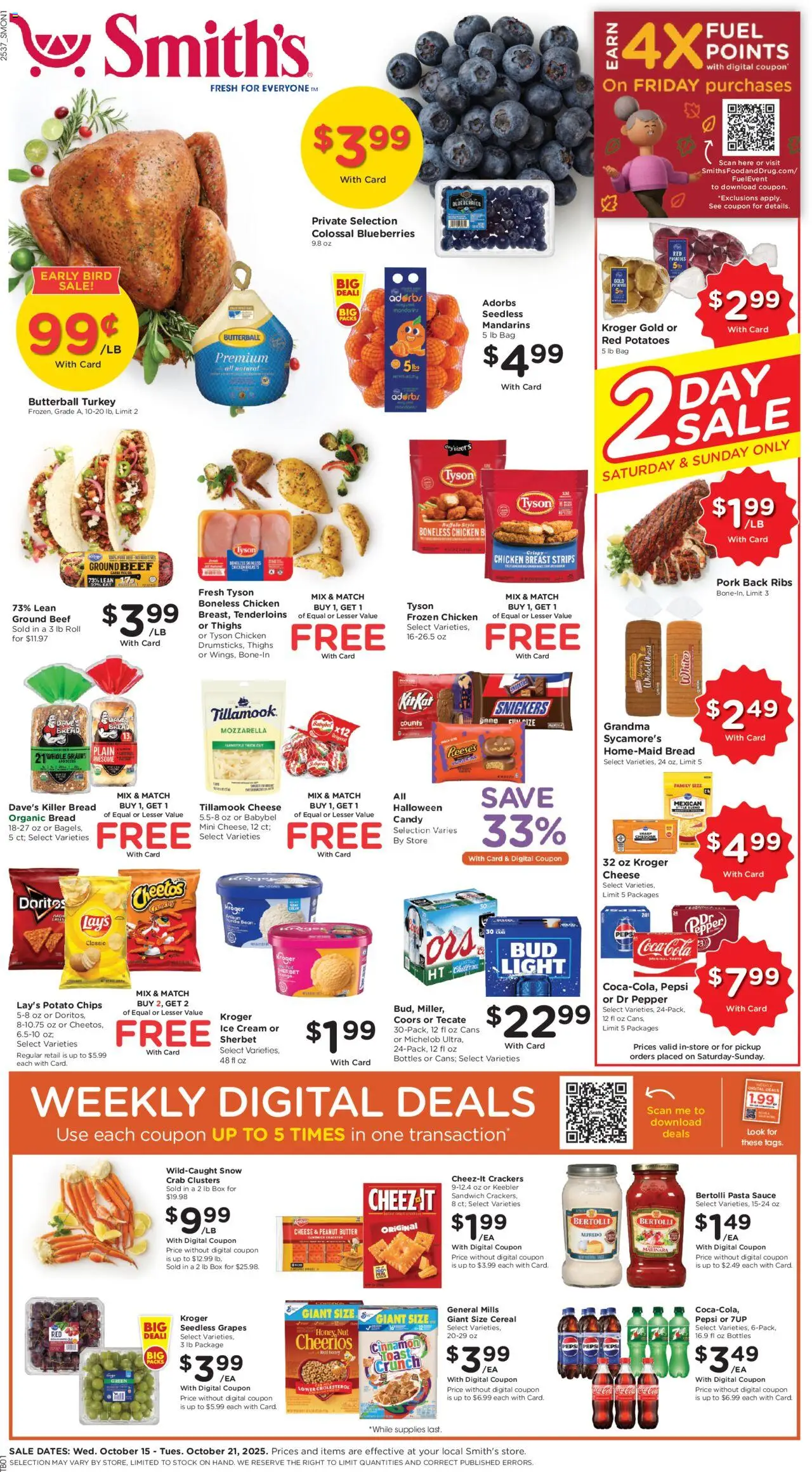 Smith's Weekly Ad from 10/15/2025 - Flyer - Page number 1