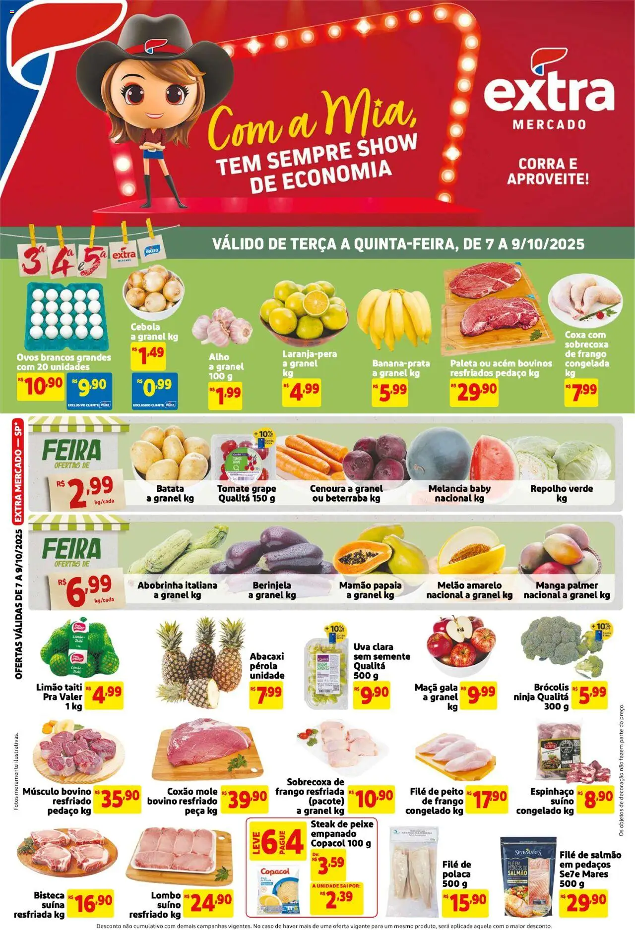 Extra folheto "Ofertas de Mercado Terça e Quinta" válido a partir de 07/10/2025 - número de página 1