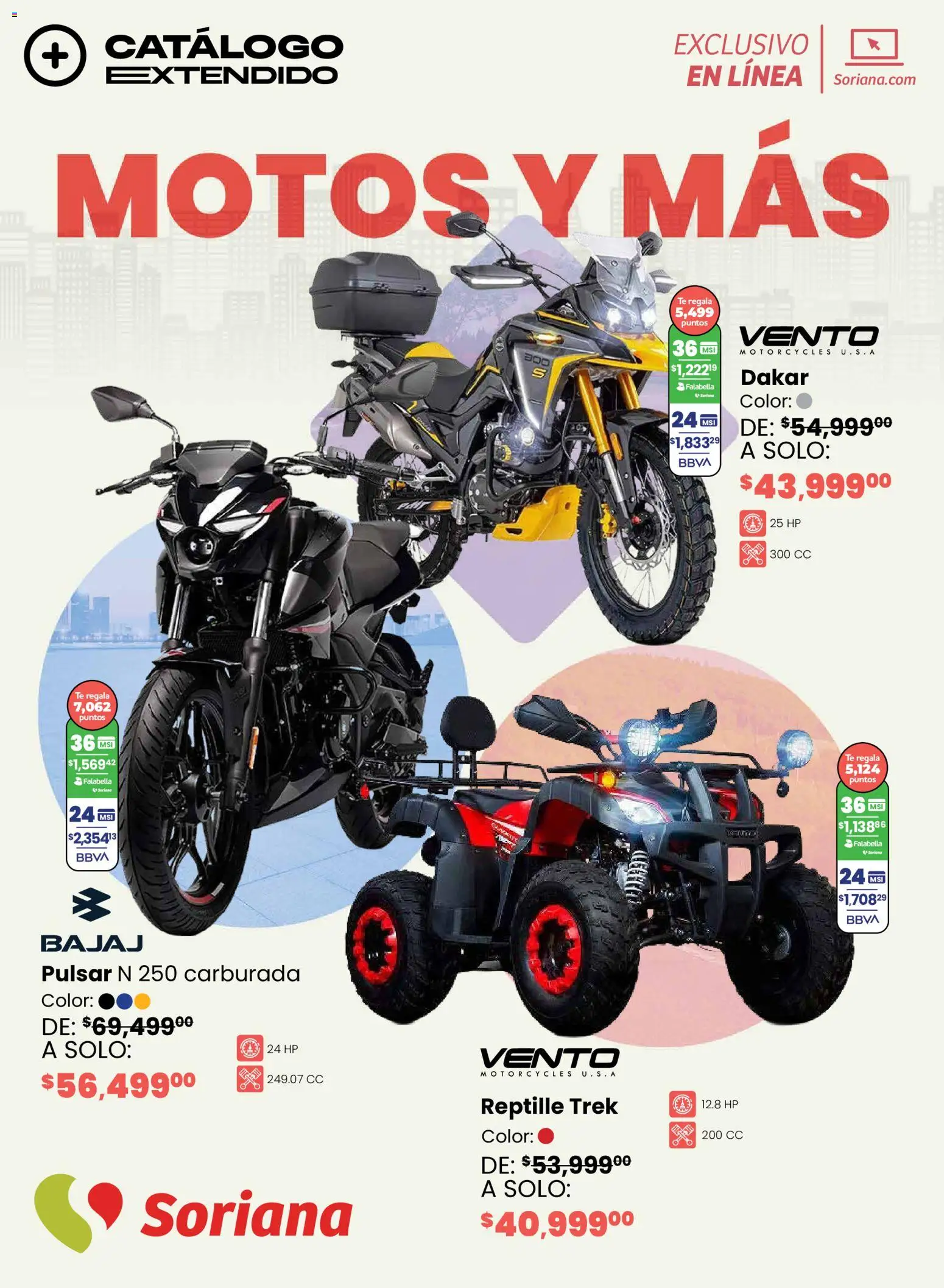 Vista previa las ofertas de la tienda Soriana - Motos y más Soriana Exclusivo en línea desde el 16/02/2026 