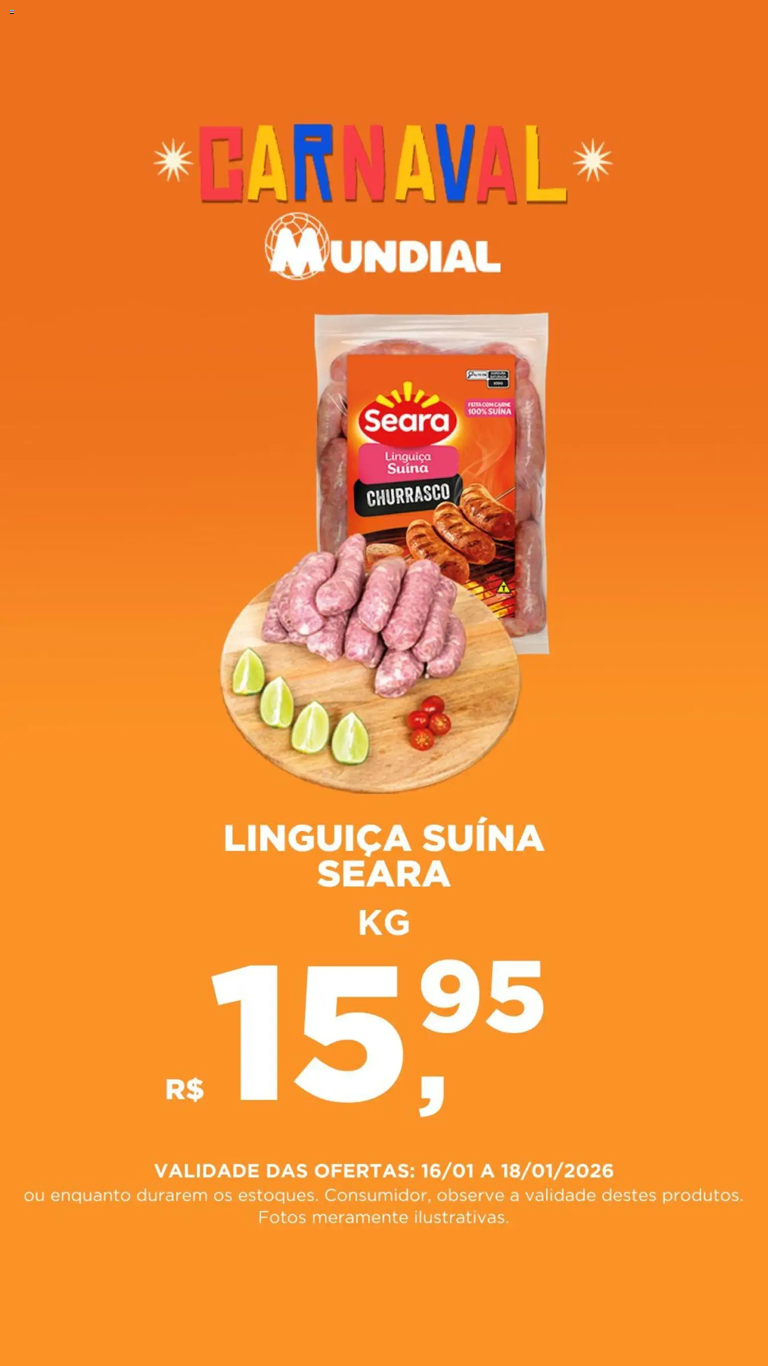 Pré-Visualização do folheto "Encarte" da loja Mundial válido a partir de 16/01/2026