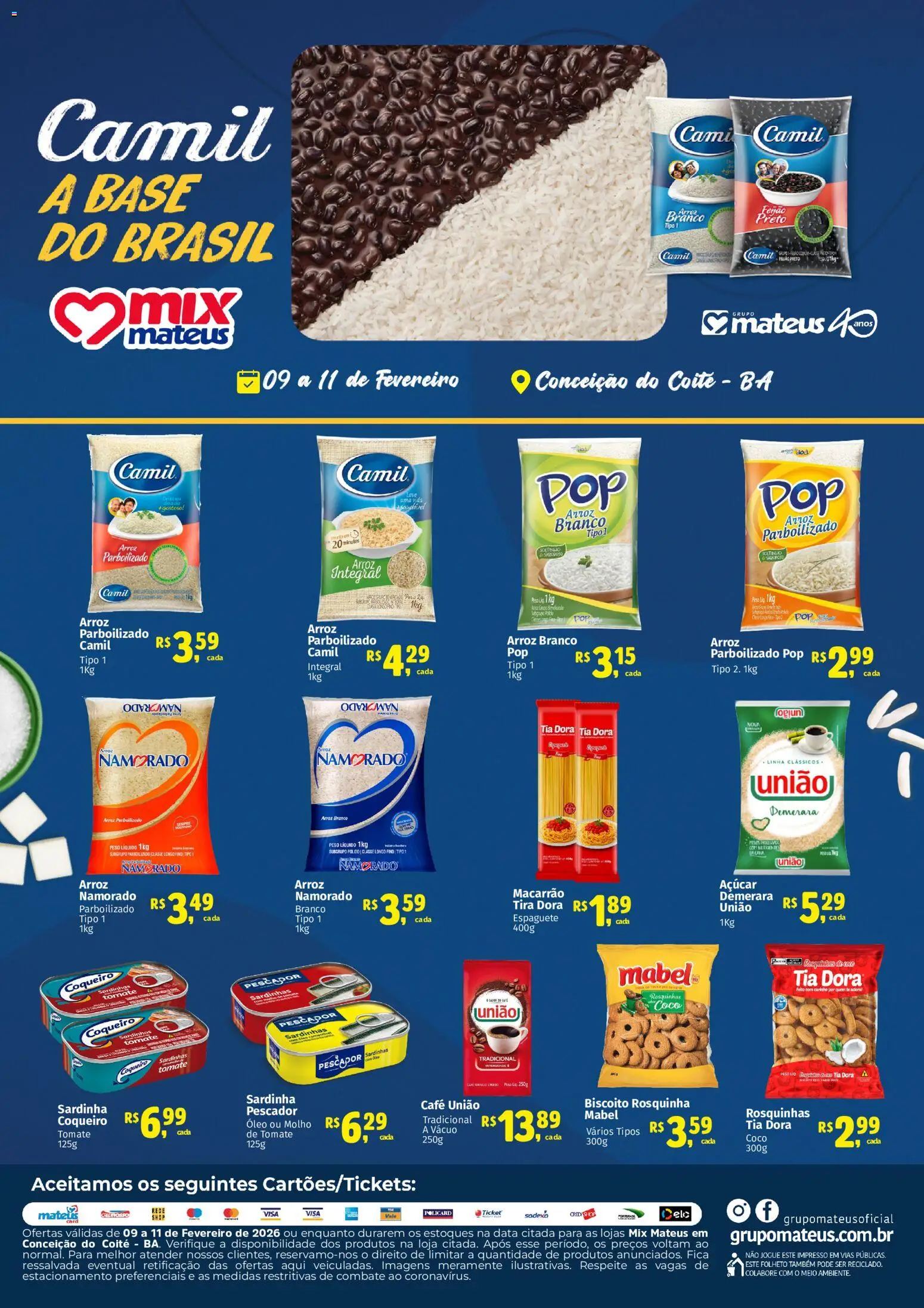 Pré-Visualização do folheto "Ofertas Festival Camil" da loja Mateus válido a partir de 09/02/2026