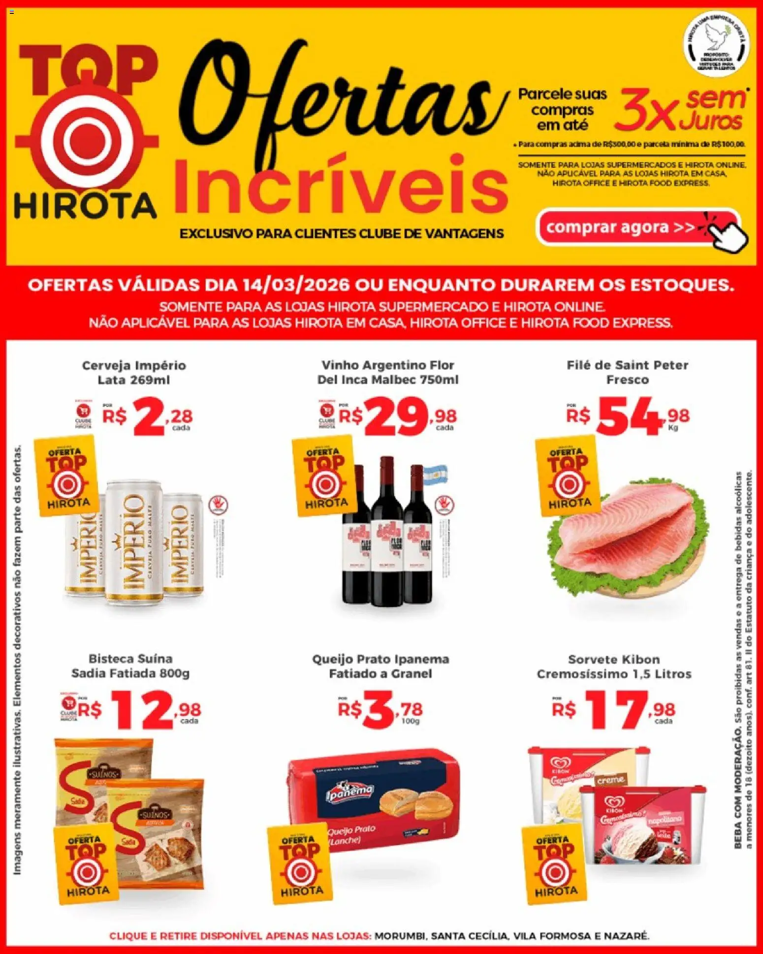 Pré-Visualização do folheto "Hirota Food ofertas Top " da loja Hirota Food válido a partir de 14/03/2026