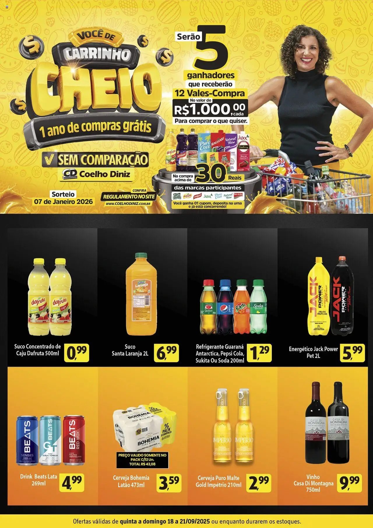 Coelho Diniz folheto "Ofertas de quinta-feira a domingo" válido a partir de 18/09/2025 - número de página 1