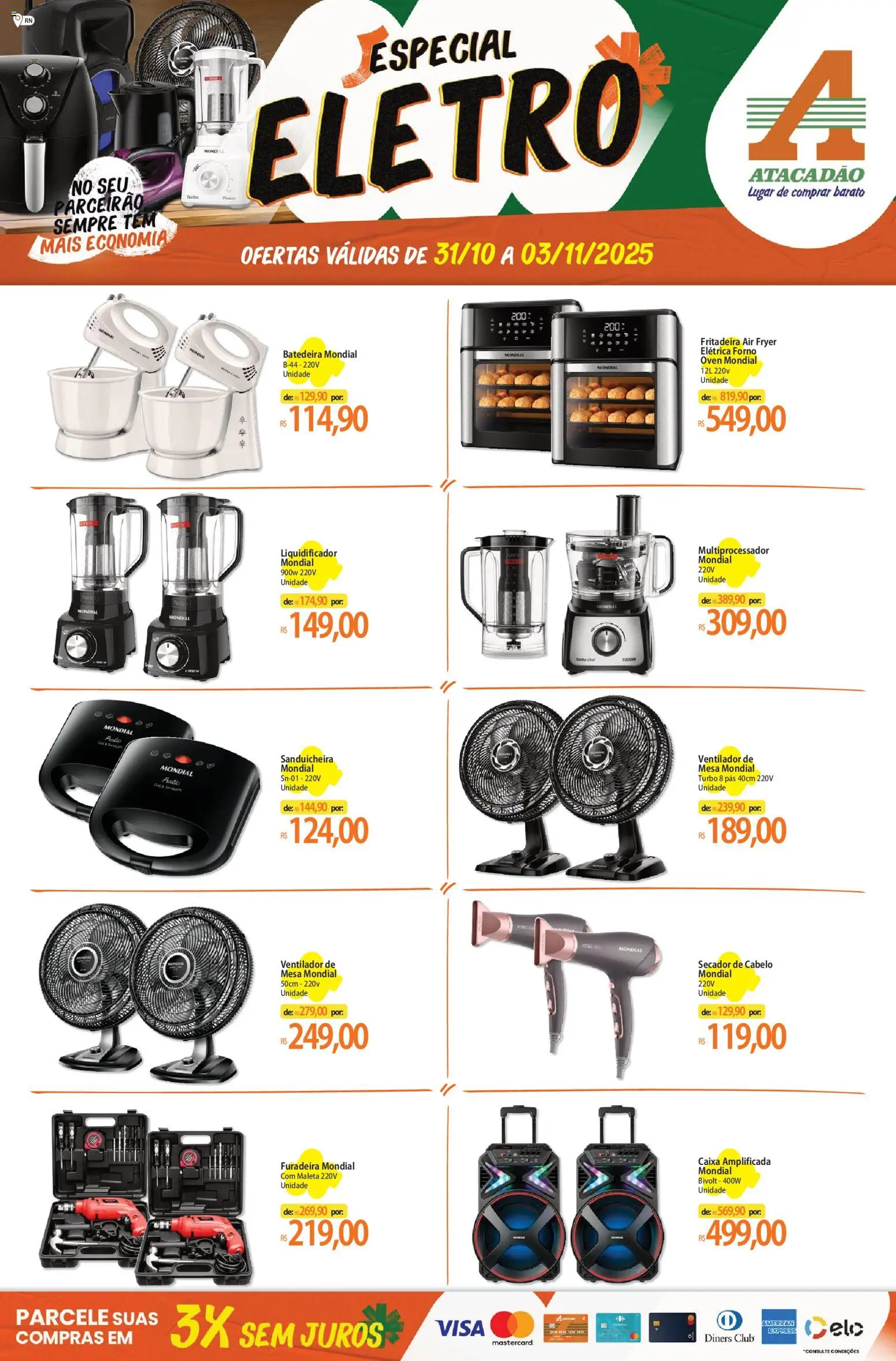 Pré-Visualização do folheto "Ofertas - RN" da loja Atacadão válido a partir de 31/10/2025