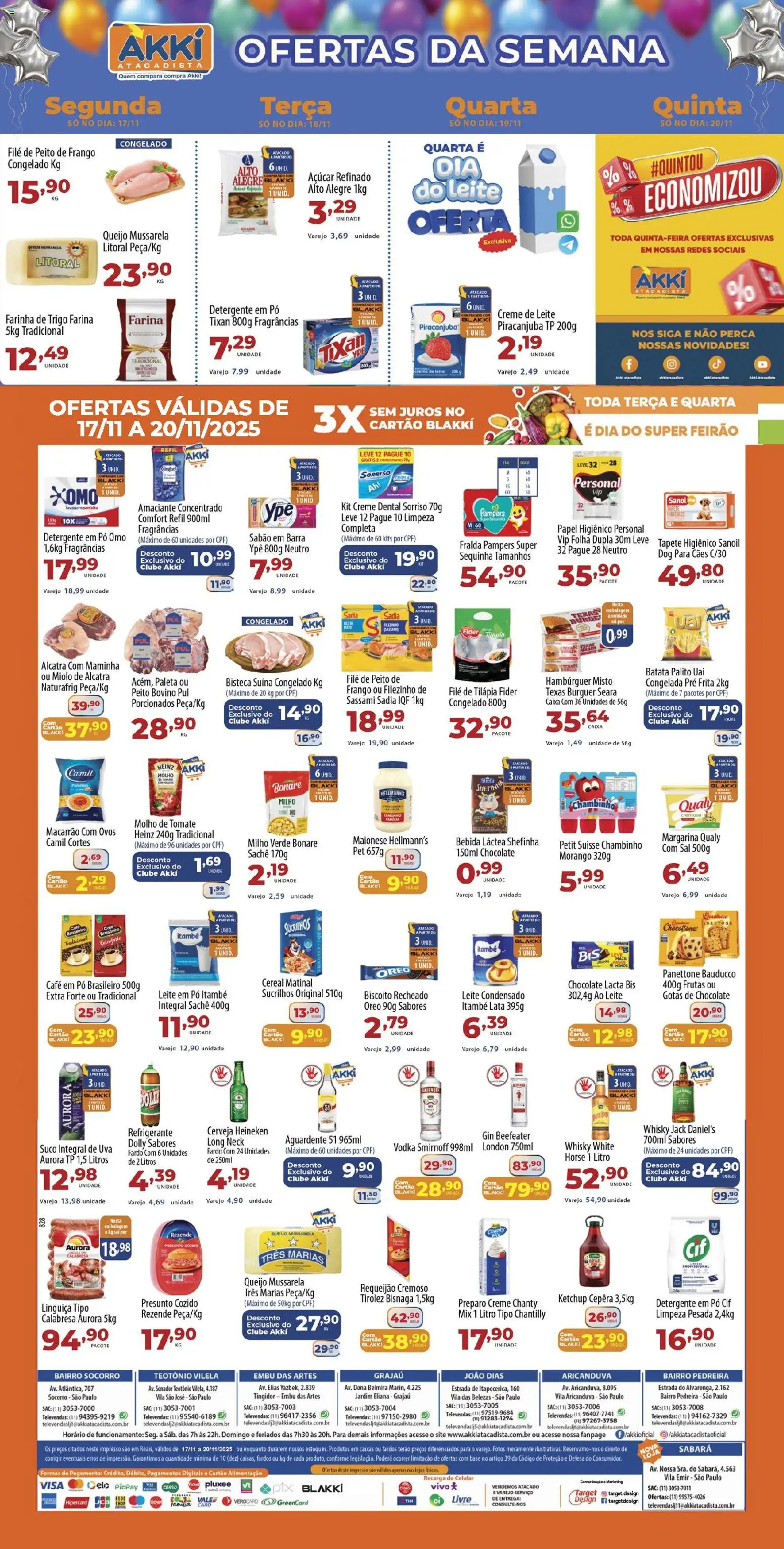 Pré-Visualização do folheto "Ofertas da semana" da loja Akki Atacadista válido a partir de 17/11/2025