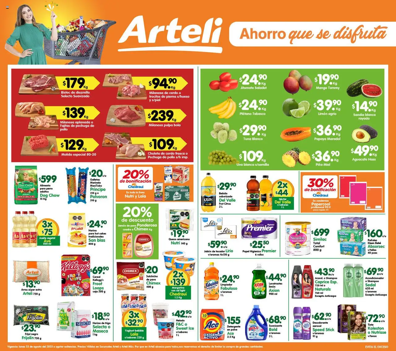 Folleto Valles Arteli y sus promociones válidas desde el 25/08/2025 - Número de página 1