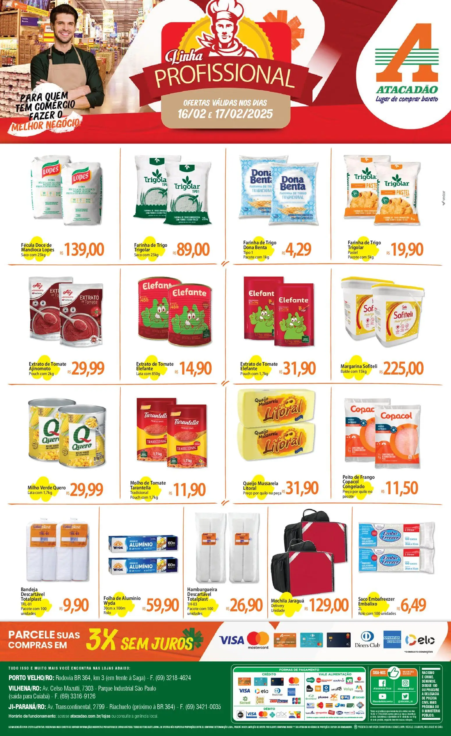 Pré-Visualização do folheto "Ofertas - RO" da loja Atacadão válido a partir de 16/02/2026