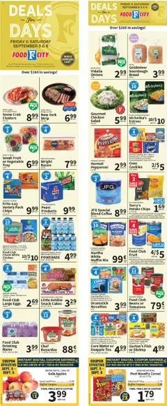 Ad Preview of Food City Deals for days from 09/05/2025