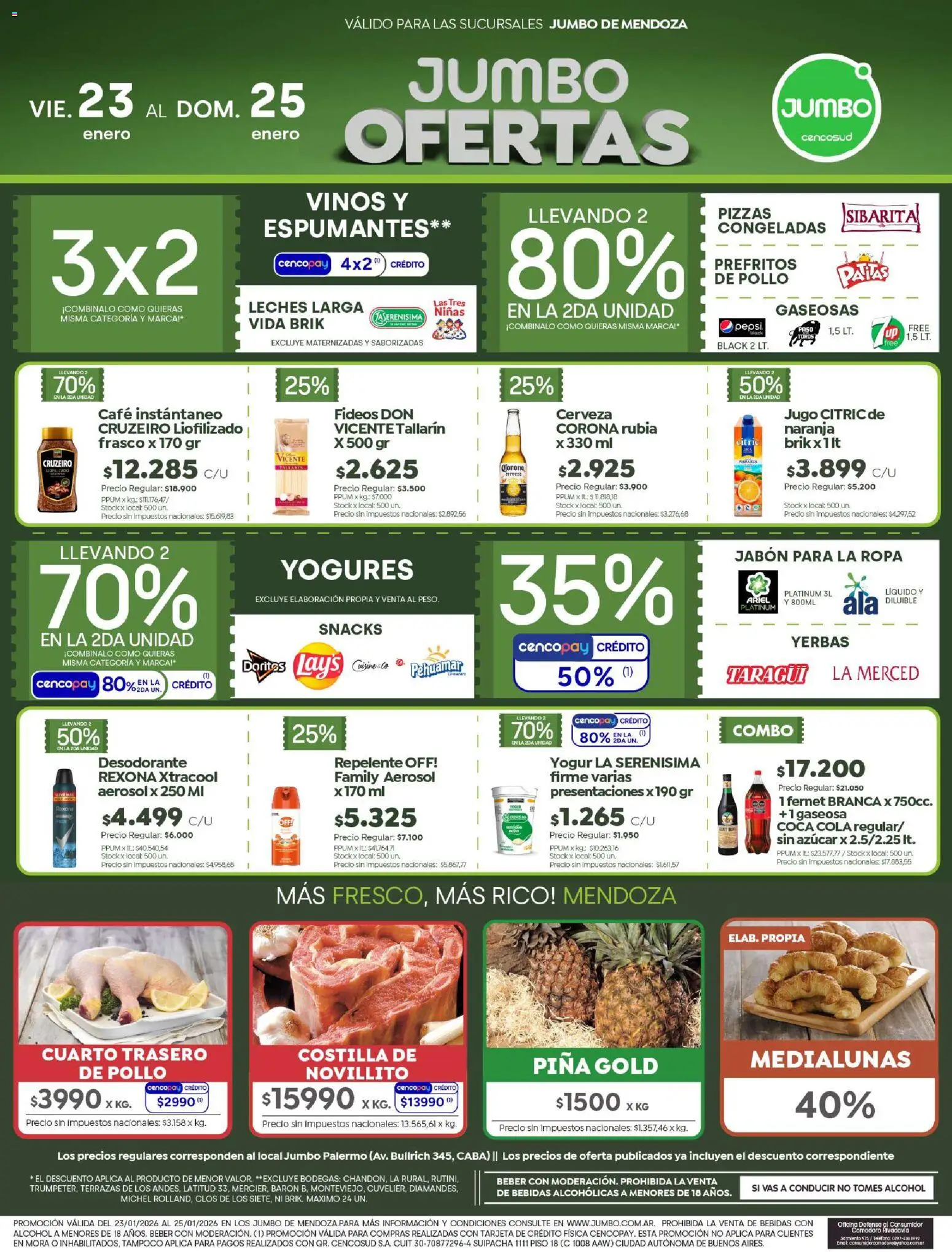 Vista previa del folleto de la tienda Jumbo válido desde el 23/01/2026 - Teléfono, Cerveza, Pollo, Bebidas, Alcohol, Pepsi, Gaseosa, Piña