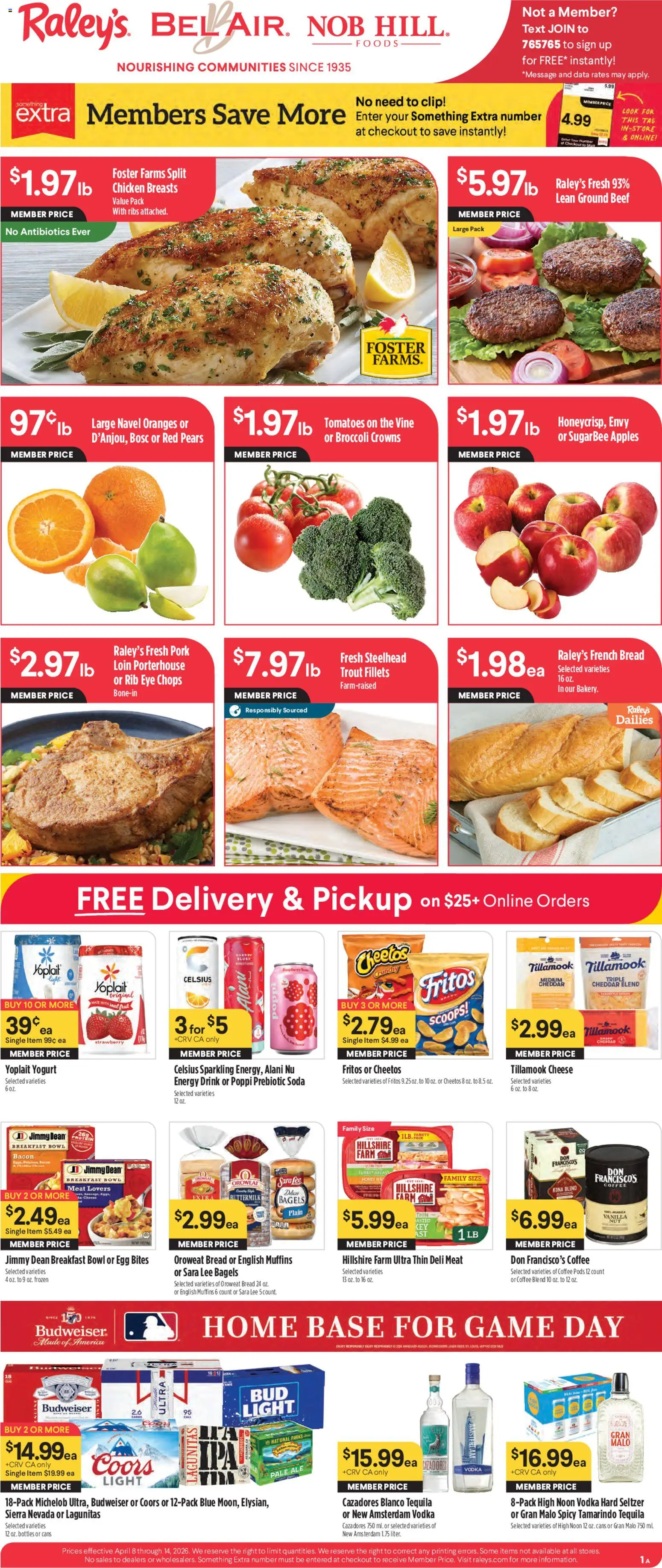 Ad Preview of Raley's Raley's Weekly Ad from 04/08/2026