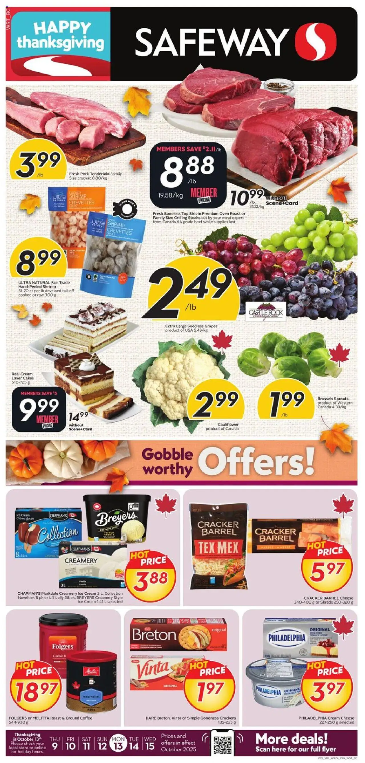 Safeway flyer valid from Oct 09, 2025 - page number 1