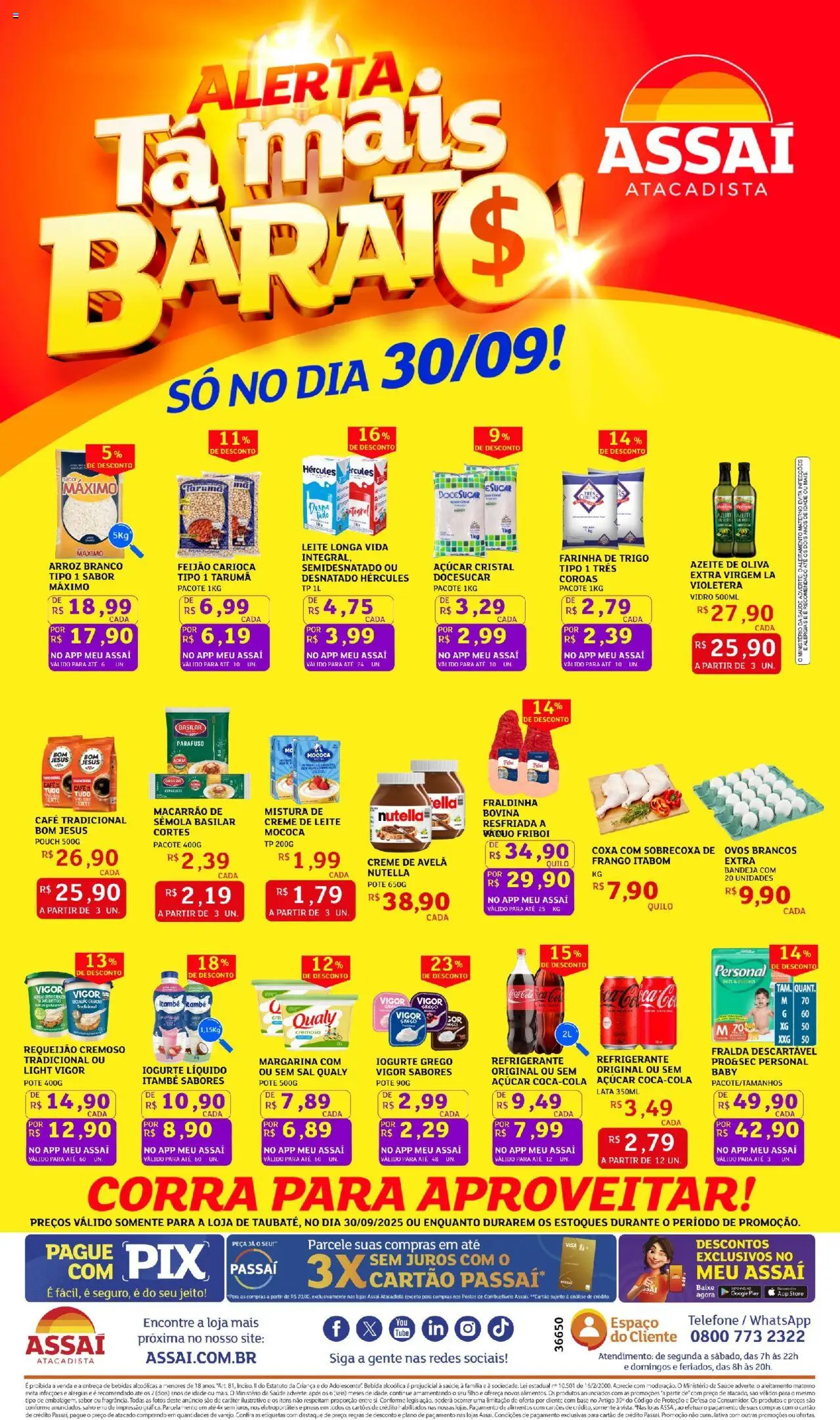 Assaí Atacadista folheto "Encarte - SP" válido a partir de 30/09/2025 - número de página 1