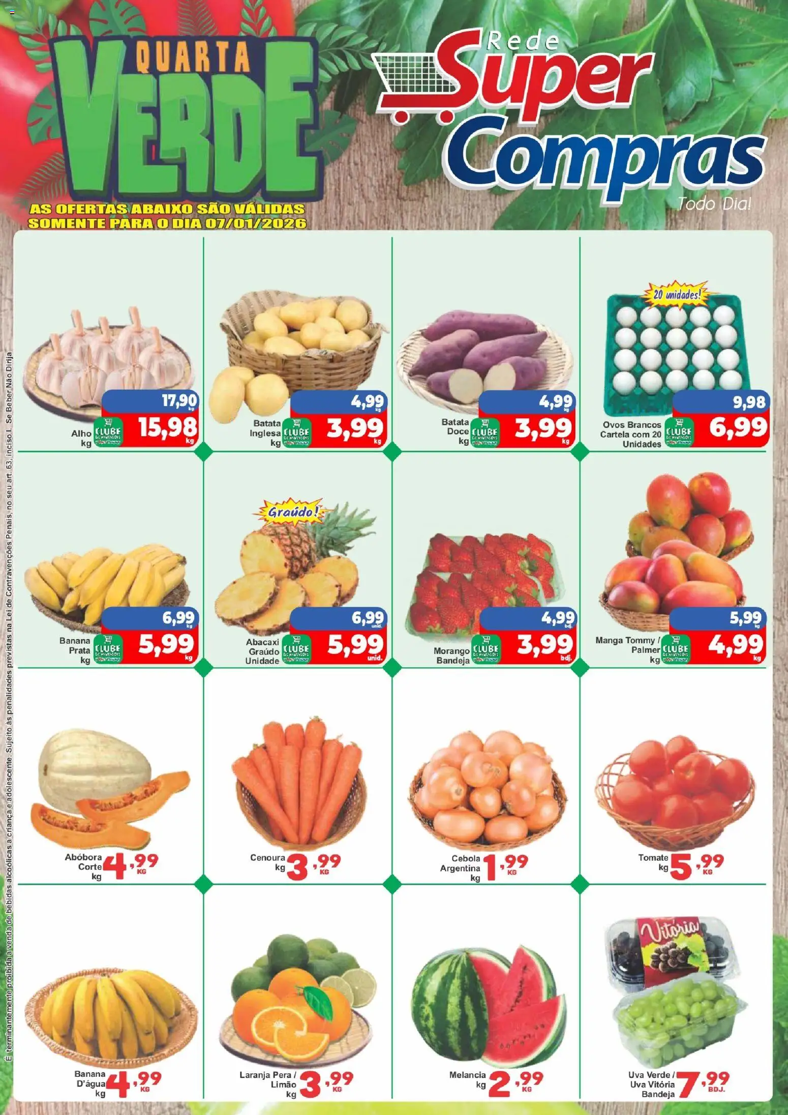 Pré-Visualização do folheto "Ofertas da semana" da loja Rede Super Compras válido a partir de 07/01/2026