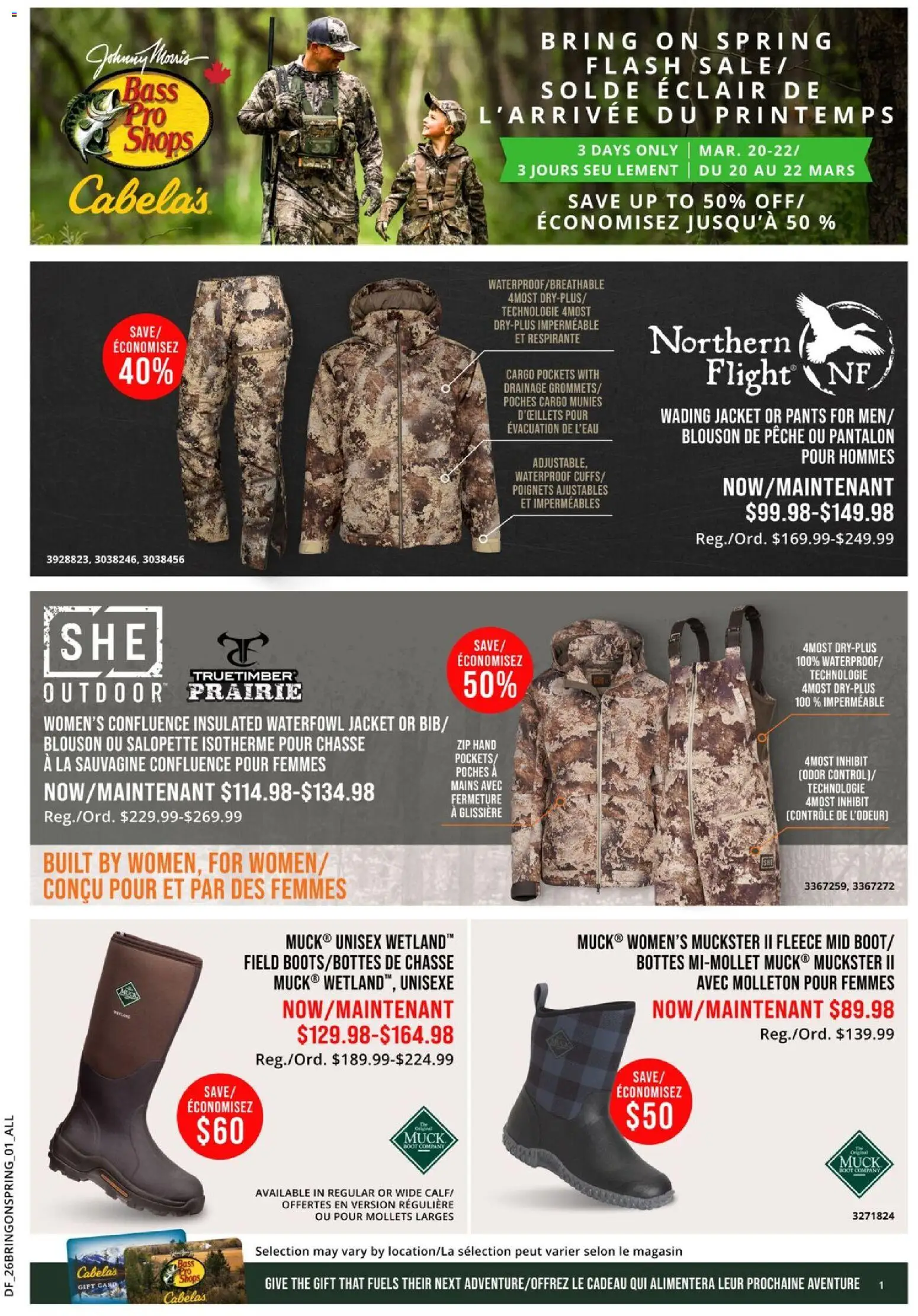 Preview of leaflet Cabelas flyer / circulaire from shop Cabelas is valid from Mar 20, 2026