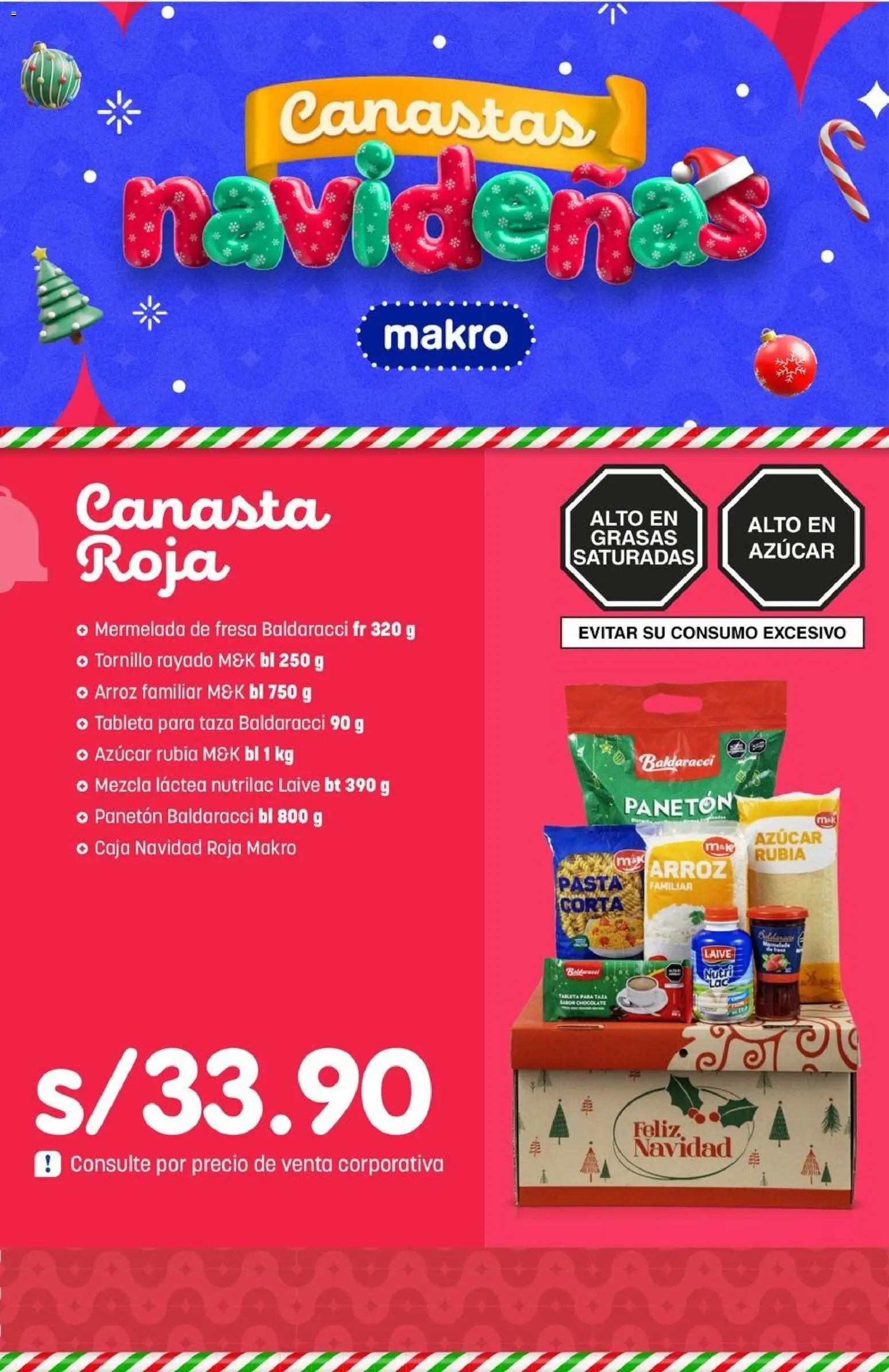 Vista previa de Volante Canastas #2 Navidad 2025 de la tienda Makro válido desde 10/11/2025