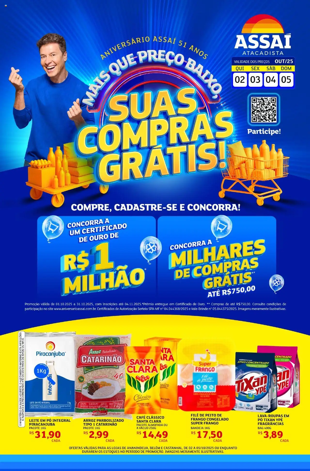 Assaí Atacadista folheto "Encarte" válido a partir de 02/10/2025 - número de página 1