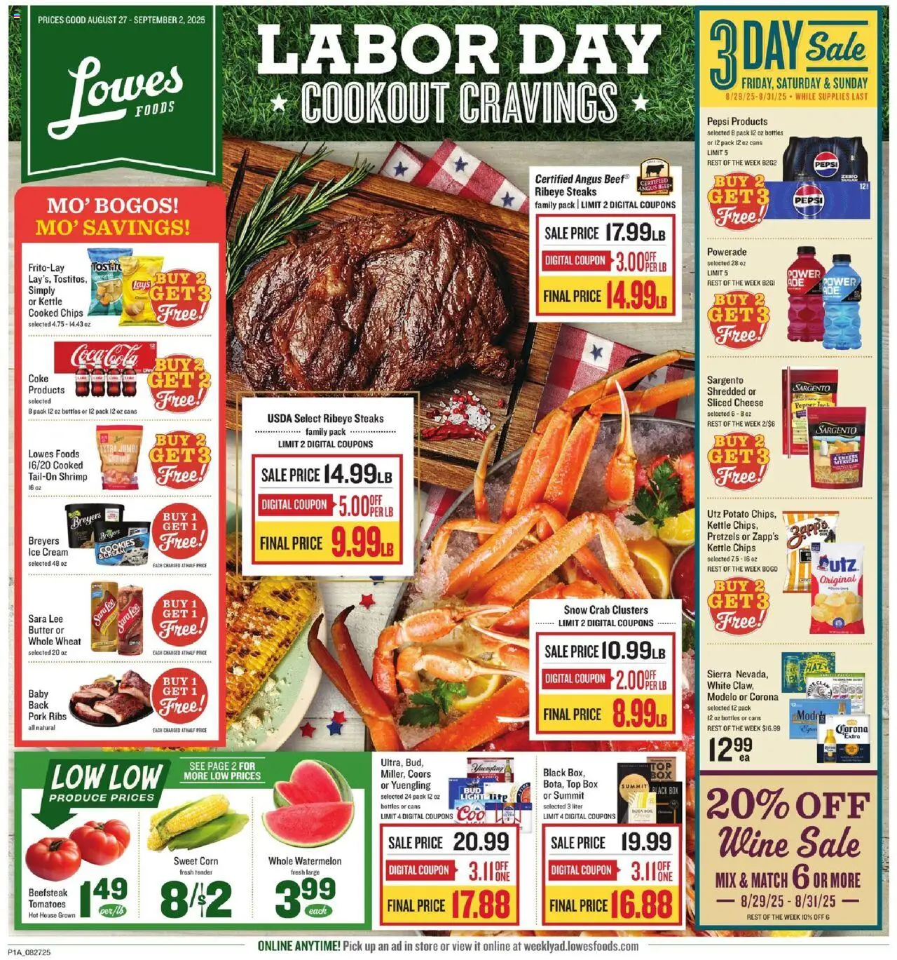 Lowes Foods Weekly Ad from 08/27/2025 - Flyer - Page number 1