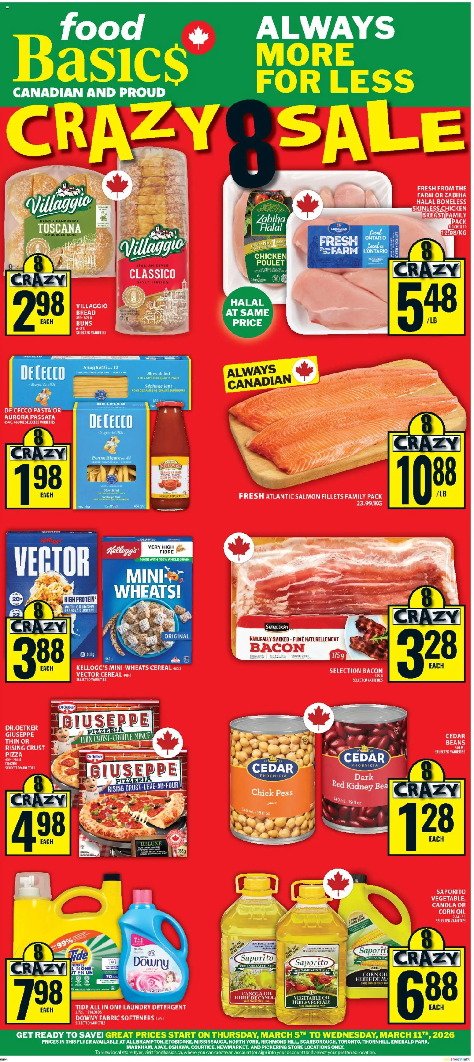 Preview of leaflet Food Basics weekly flyer - Ajax from shop Food Basics is valid from Mar 05, 2026