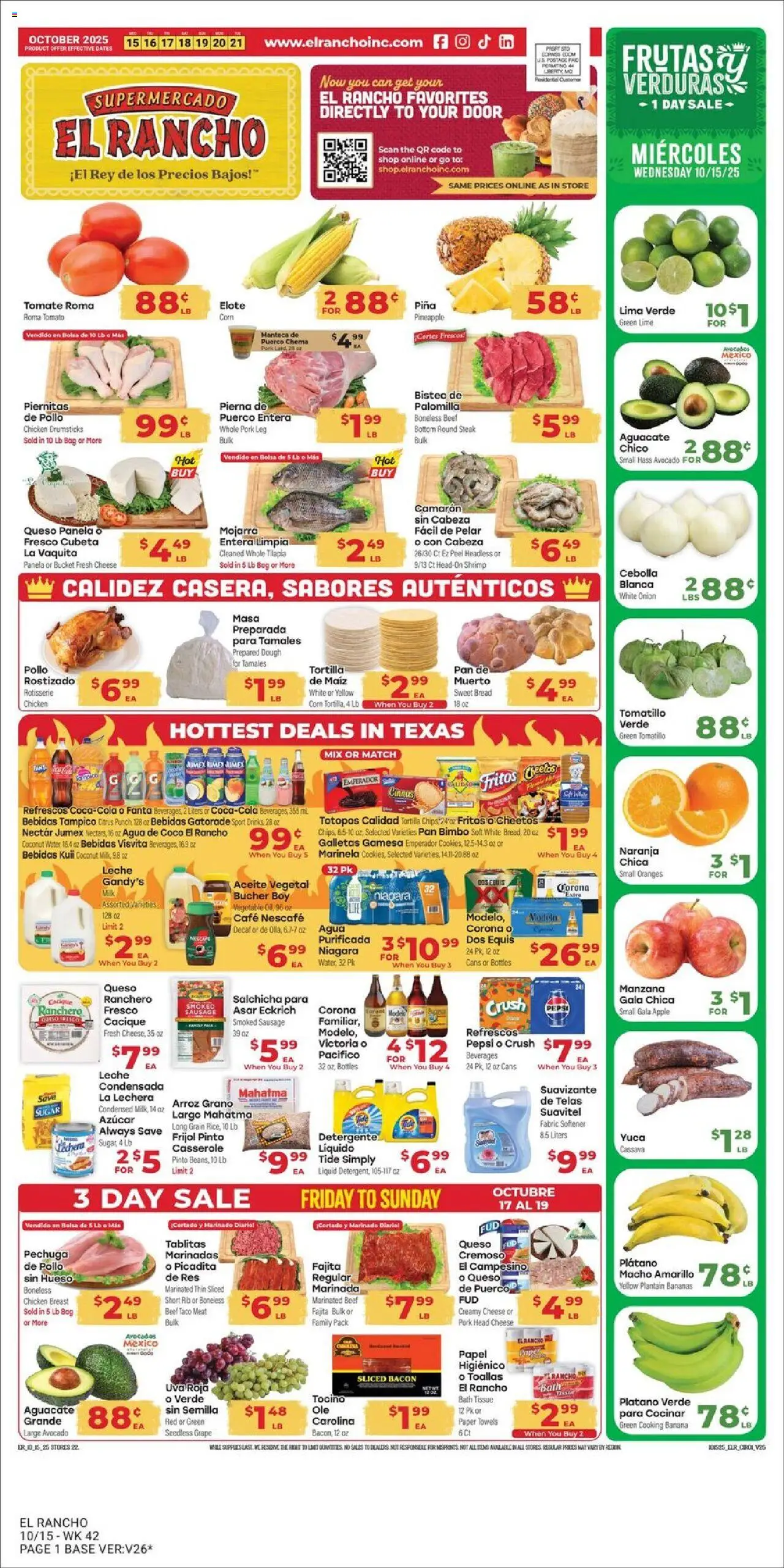 El Rancho Weekly Ad from 10/15/2025 - Flyer - Page number 1