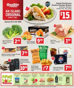 Preview of leaflet Weekly flyer / circulaire from shop Quality Foods is valid from Jan 22, 2026