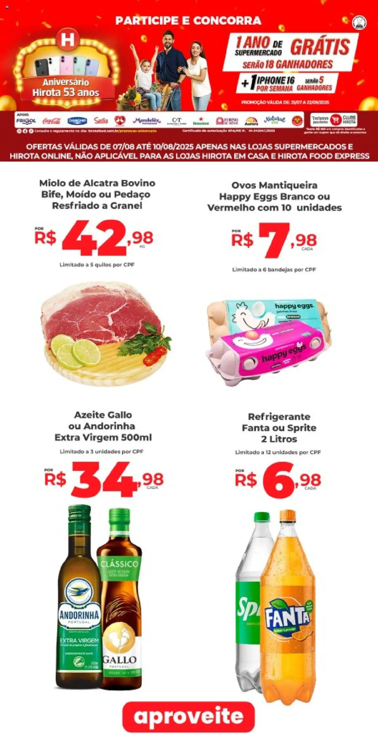 Hirota Food folheto "Ofertas Top" válido a partir de 07/08/2025 - número de página 1