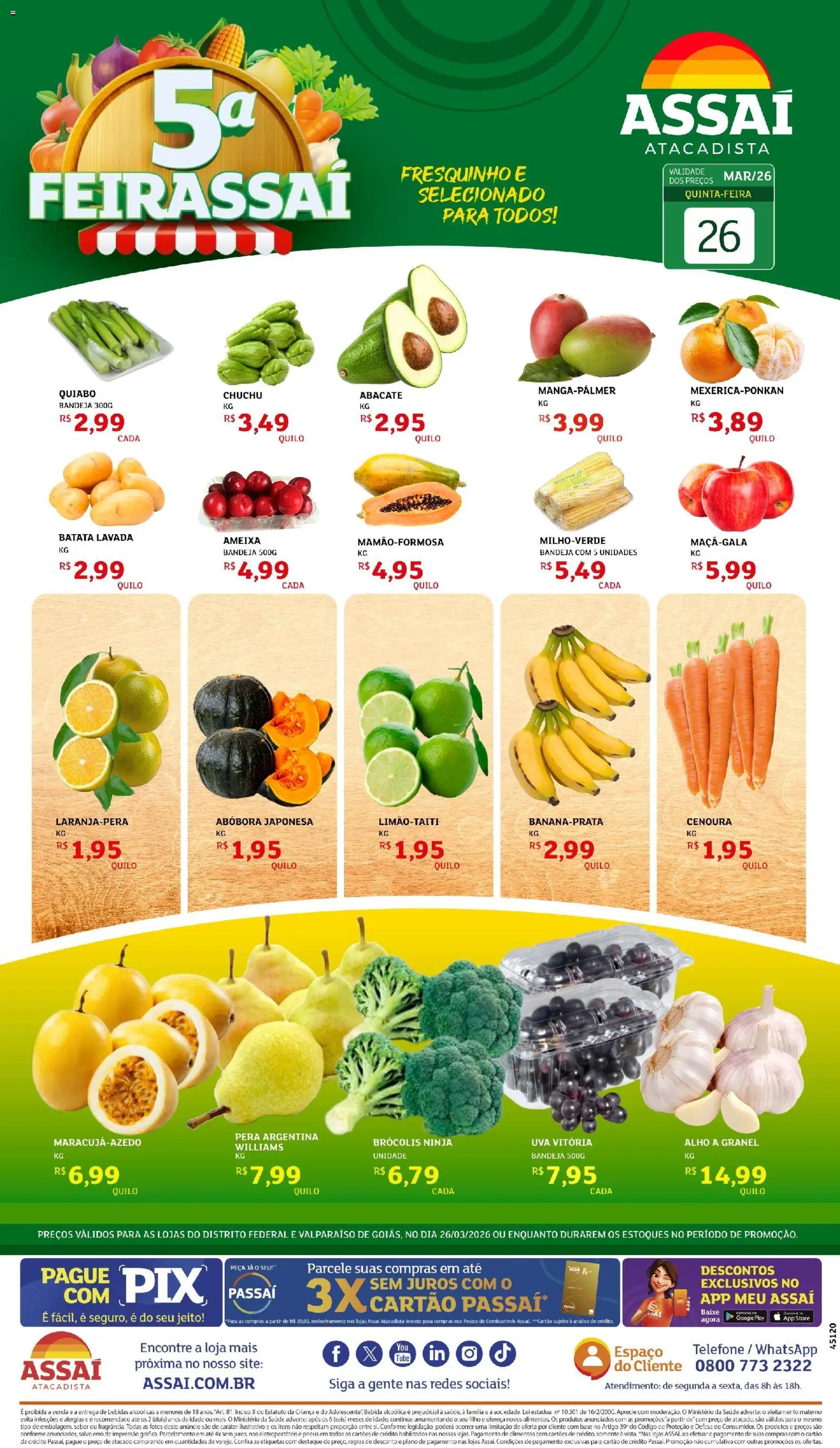 Pré-Visualização do folheto "Assaí Atacadista ofertas - DF" da loja Assaí Atacadista válido a partir de 26/03/2026