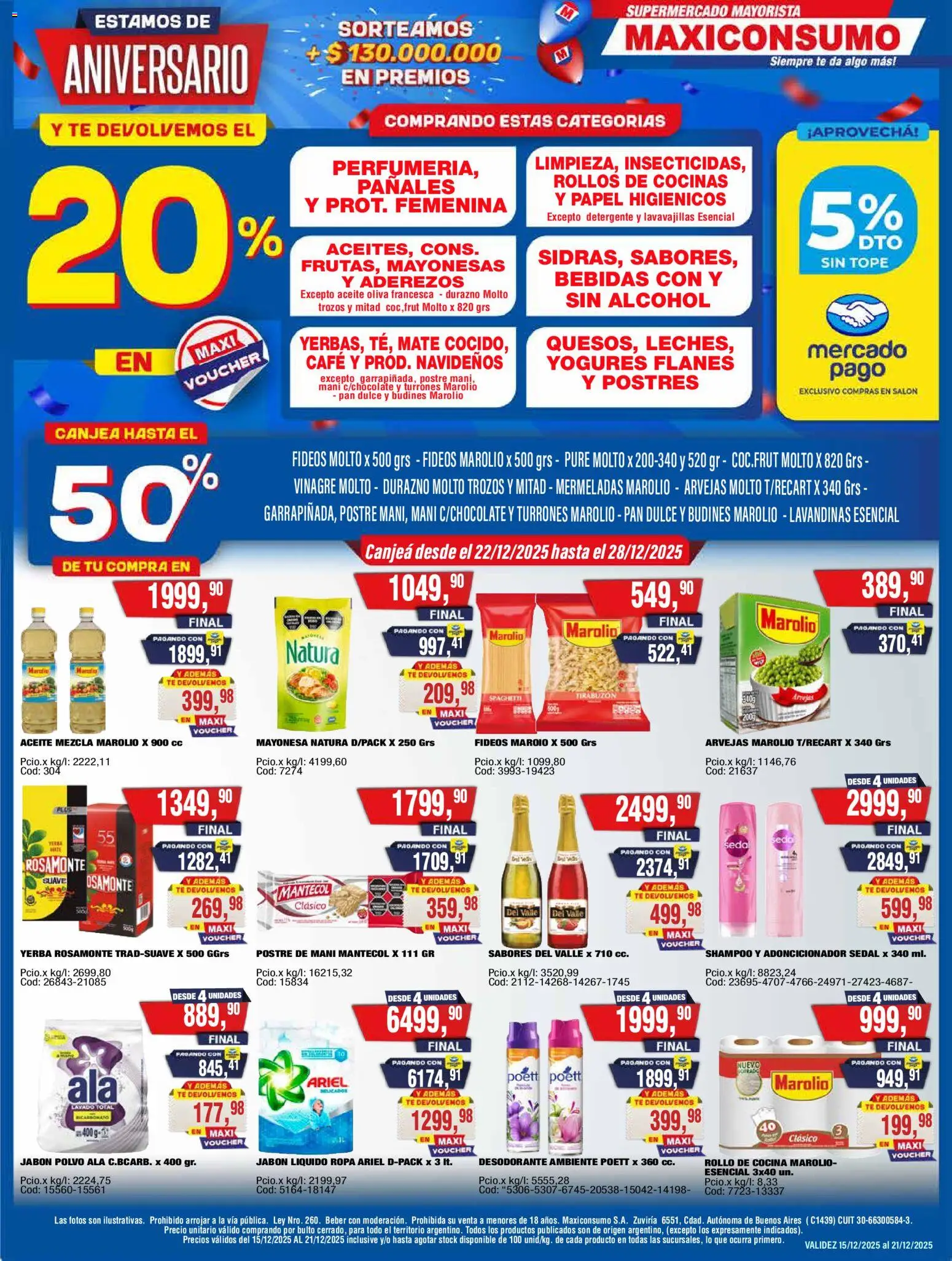 Vista previa del folleto de la tienda Maxiconsumo válido desde el 22/12/2025 