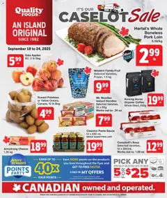 Preview of leaflet Weekly flyer / circulaire from shop Quality Foods is valid from Sep 18, 2025