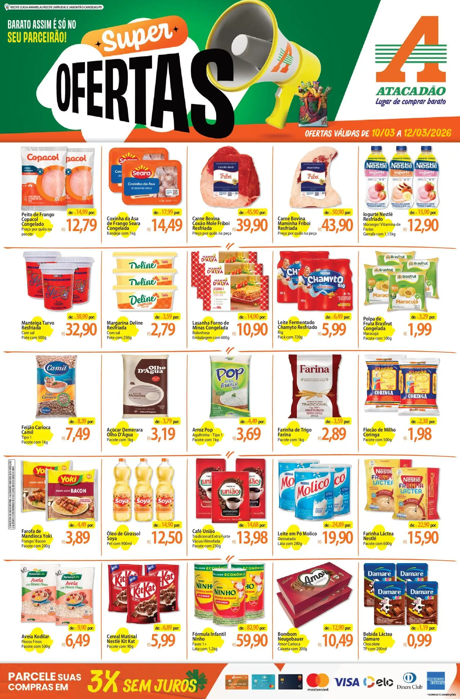 Pré-Visualização do folheto "Atacadão ofertas - PE" da loja Atacadão válido a partir de 10/03/2026