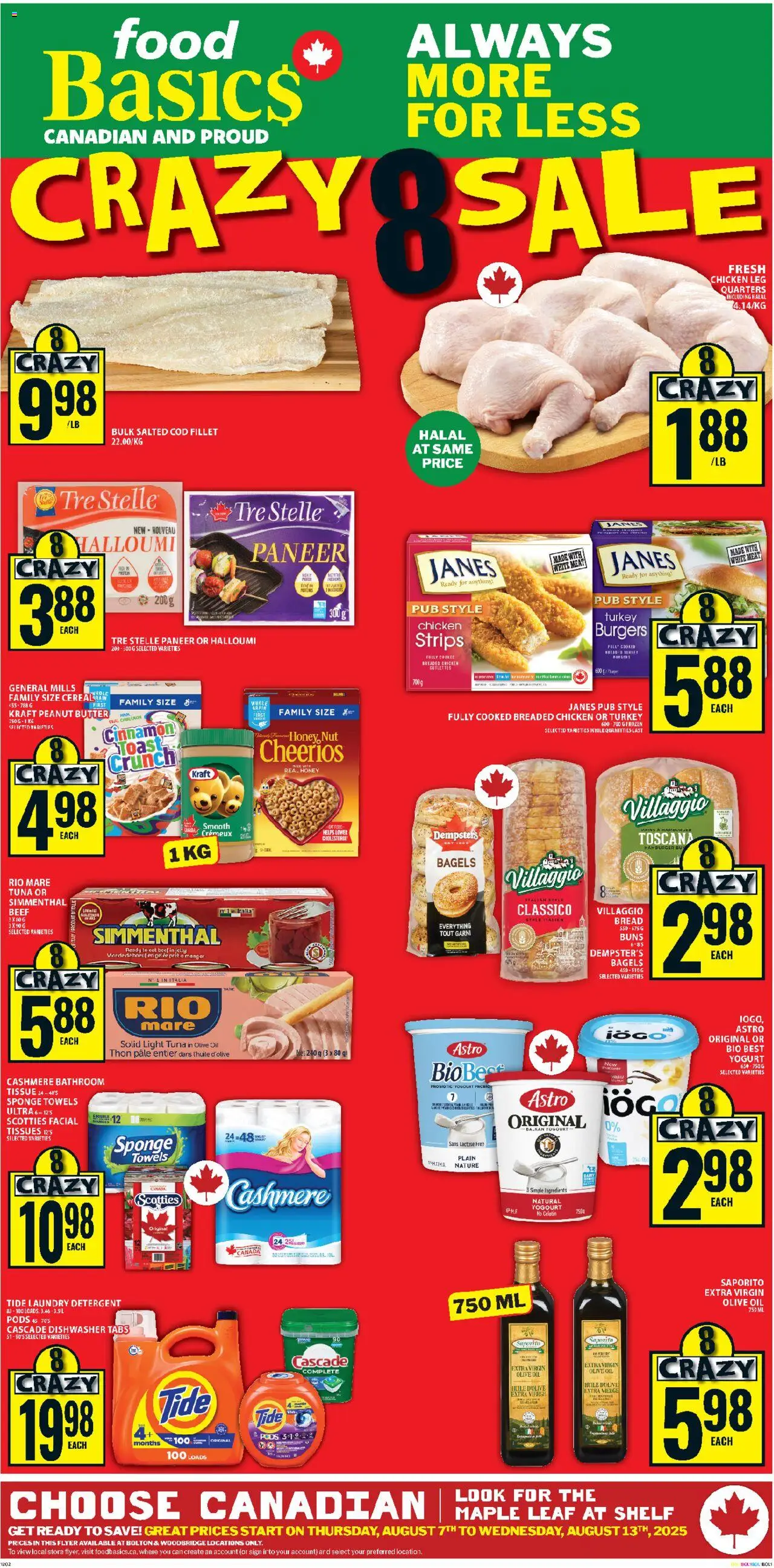 Food Basics flyer valid from Aug 07, 2025 - page number 1