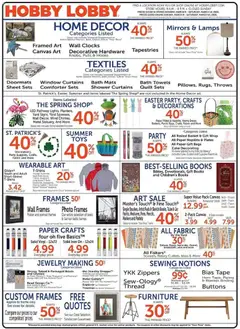 Ad Preview of Hobby Lobby Hobby Lobby Weekly Ad from 03/08/2026