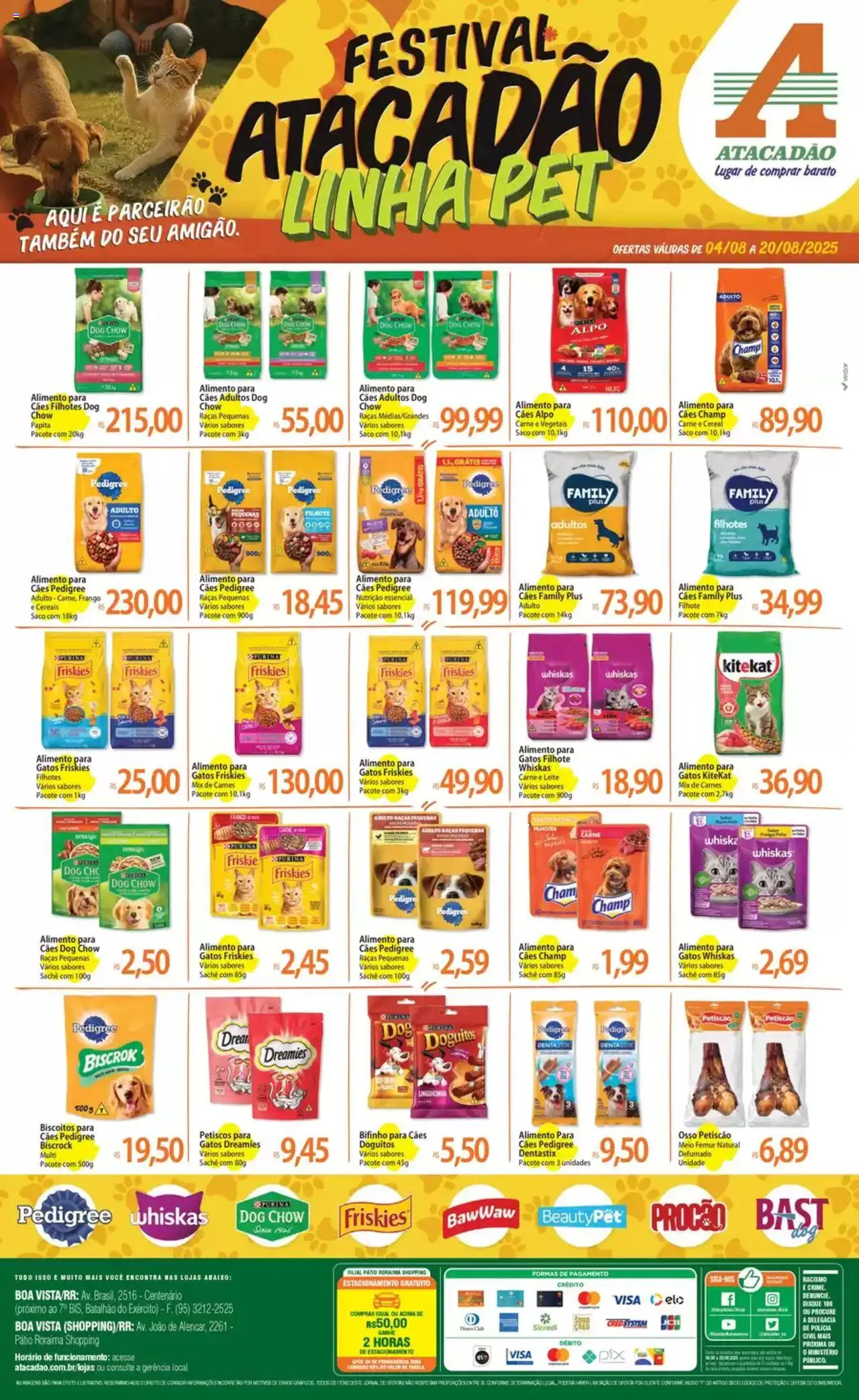 Atacadão folheto "Ofertas Festival Linha Pet" válido a partir de 04/08/2025 - número de página 1