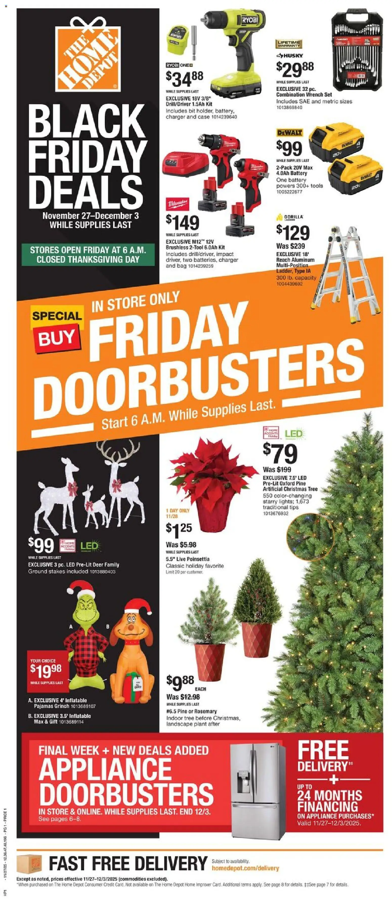 Ad Preview of Home Depot Black Friday from 11/27/2025