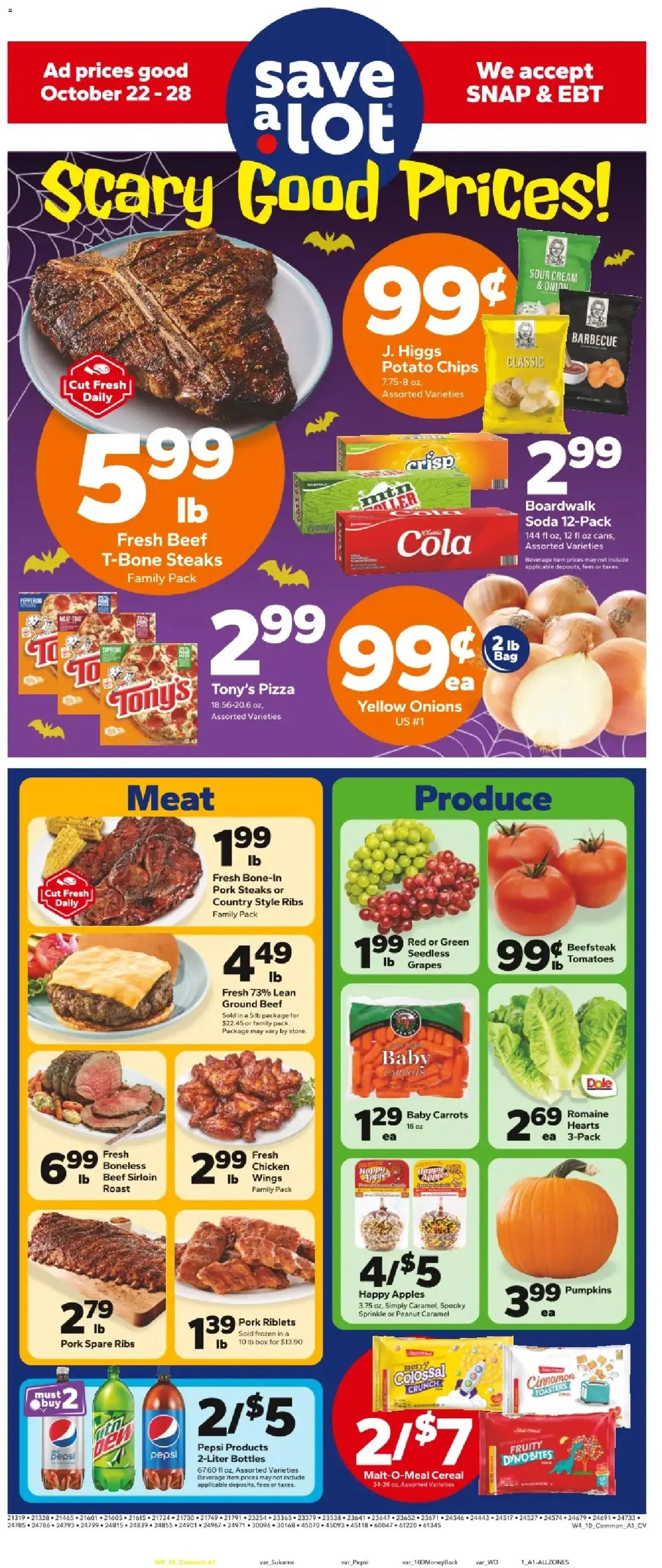 Save a Lot Weekly Ad from 10/22/2025 - Flyer - Page number 1