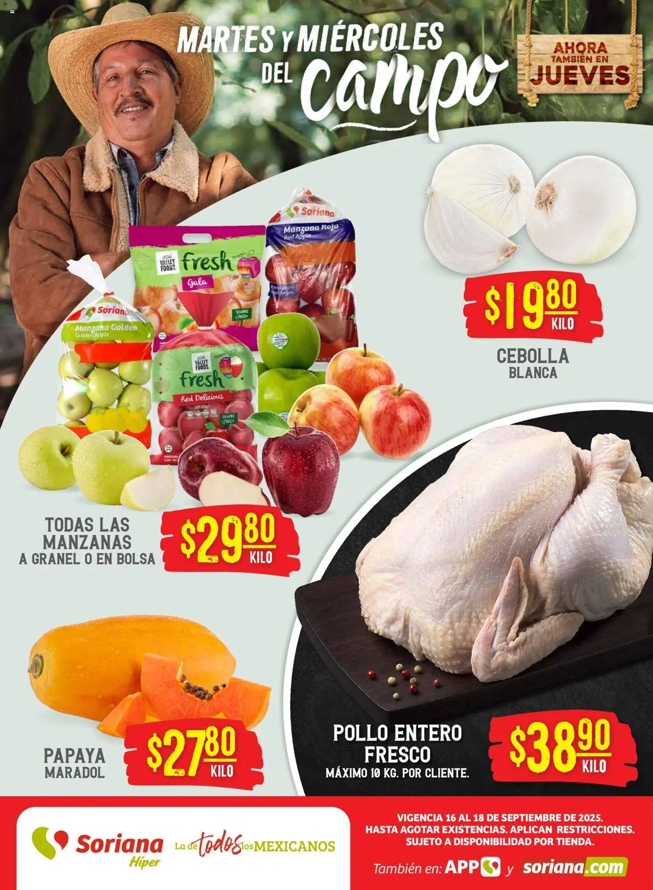 Martes y Miércoles del Campo Híper: Tamaulipas (excepto Cd. Victoria y Tampico) Soriana y sus promociones válidas desde el 16/09/2025 - Número de página 1