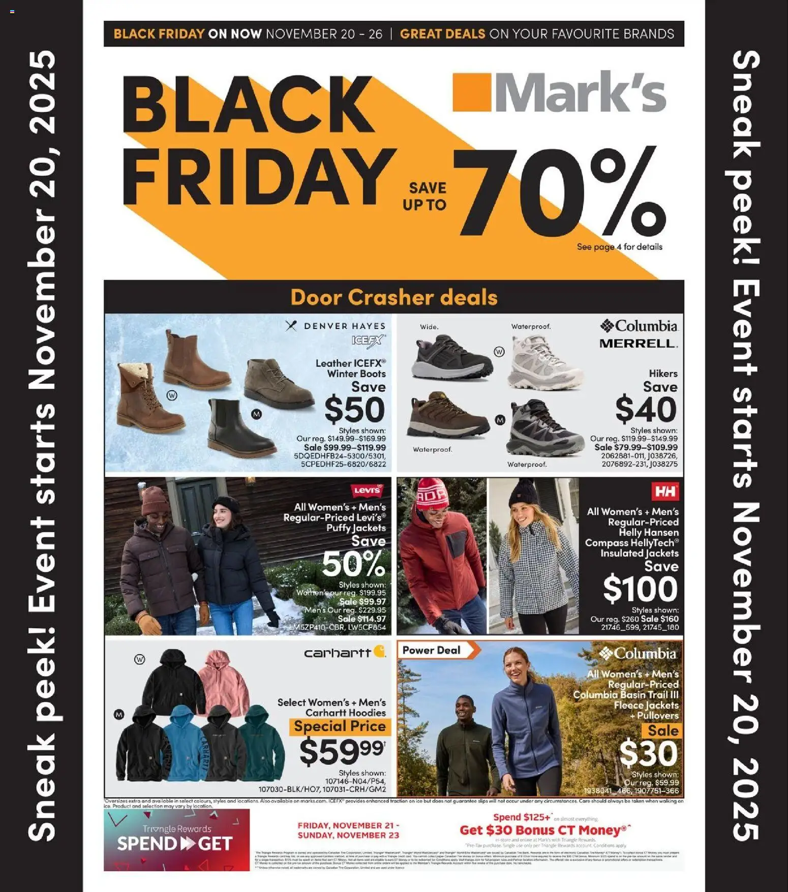 Preview of leaflet Black Friday from shop Mark's is valid from Nov 20, 2025