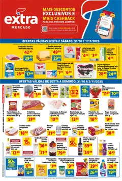 Pré-Visualização do folheto "Ofertas de Mercado Fim de Semana" da loja Extra válido a partir de 31/10/2025