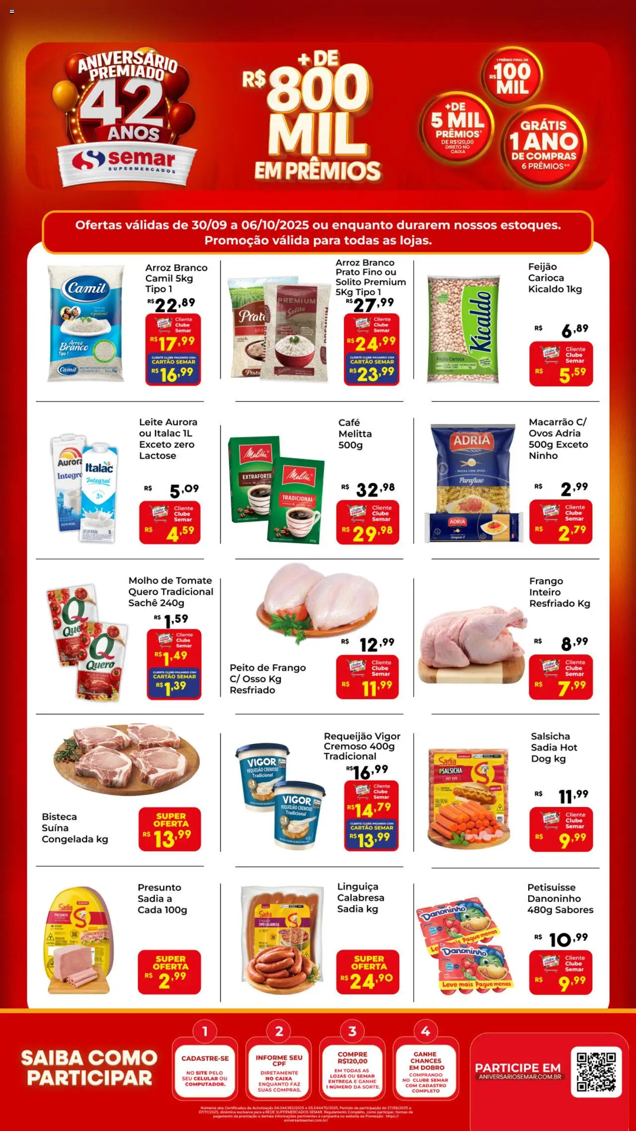 Semar Supermercado folheto "Ofertas da semana" válido a partir de 30/09/2025 - número de página 1
