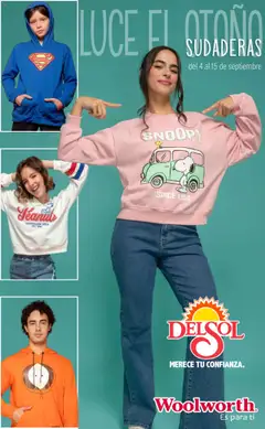 Vista previa las ofertas de la tienda Del Sol y Woolworth - Catálogo Luce el Otoño desde el 04/09/2025 