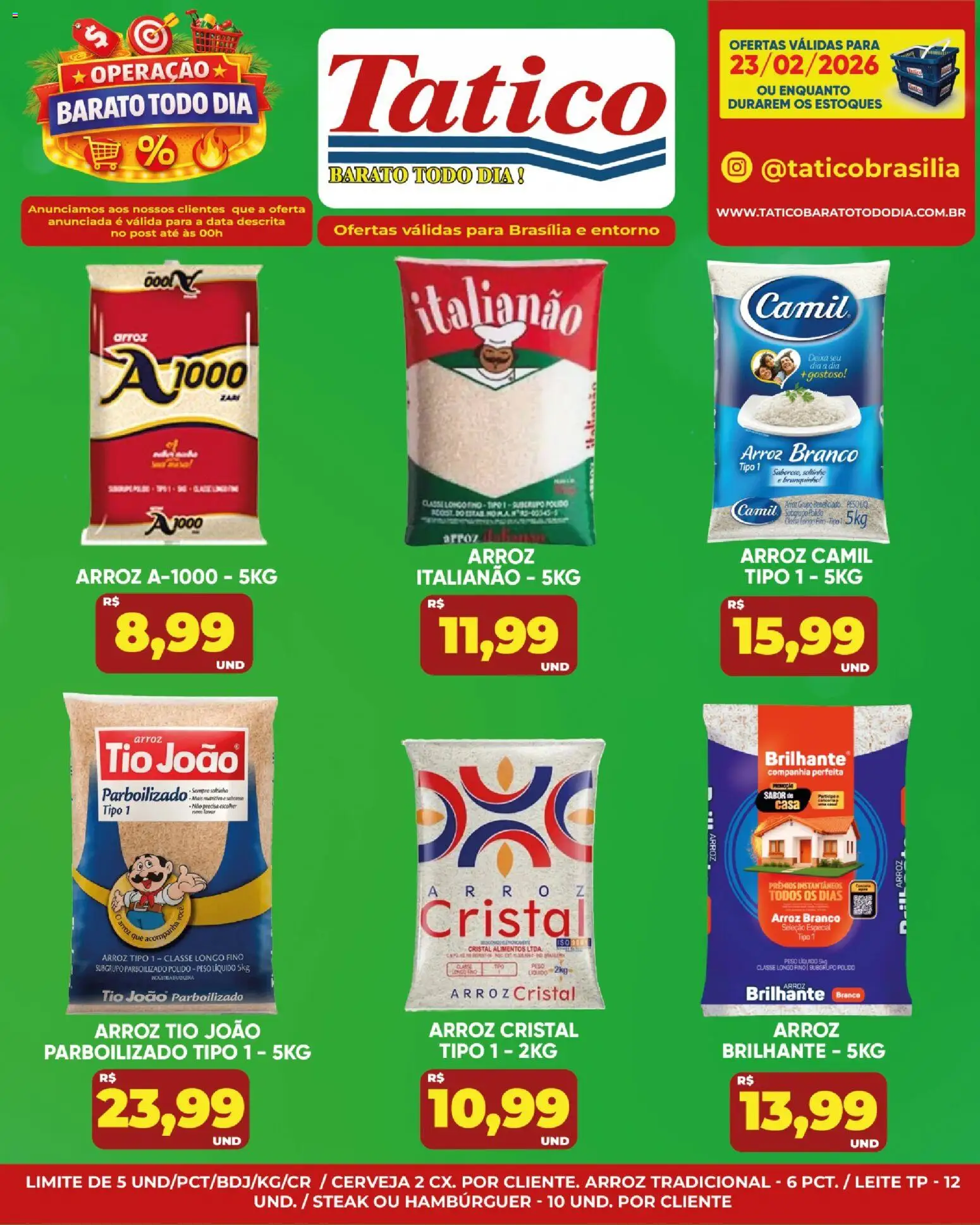 Pré-Visualização do folheto "Ofertas do Dia" da loja Tatico válido a partir de 23/02/2026