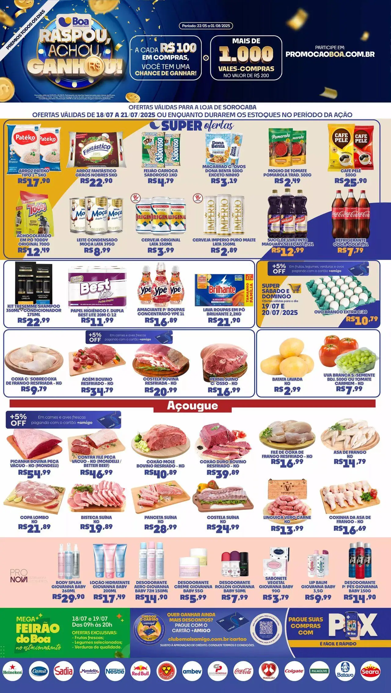 Boa Supermercados folheto "Ofertas da semana" válido a partir de 18/07/2025 - número de página 1