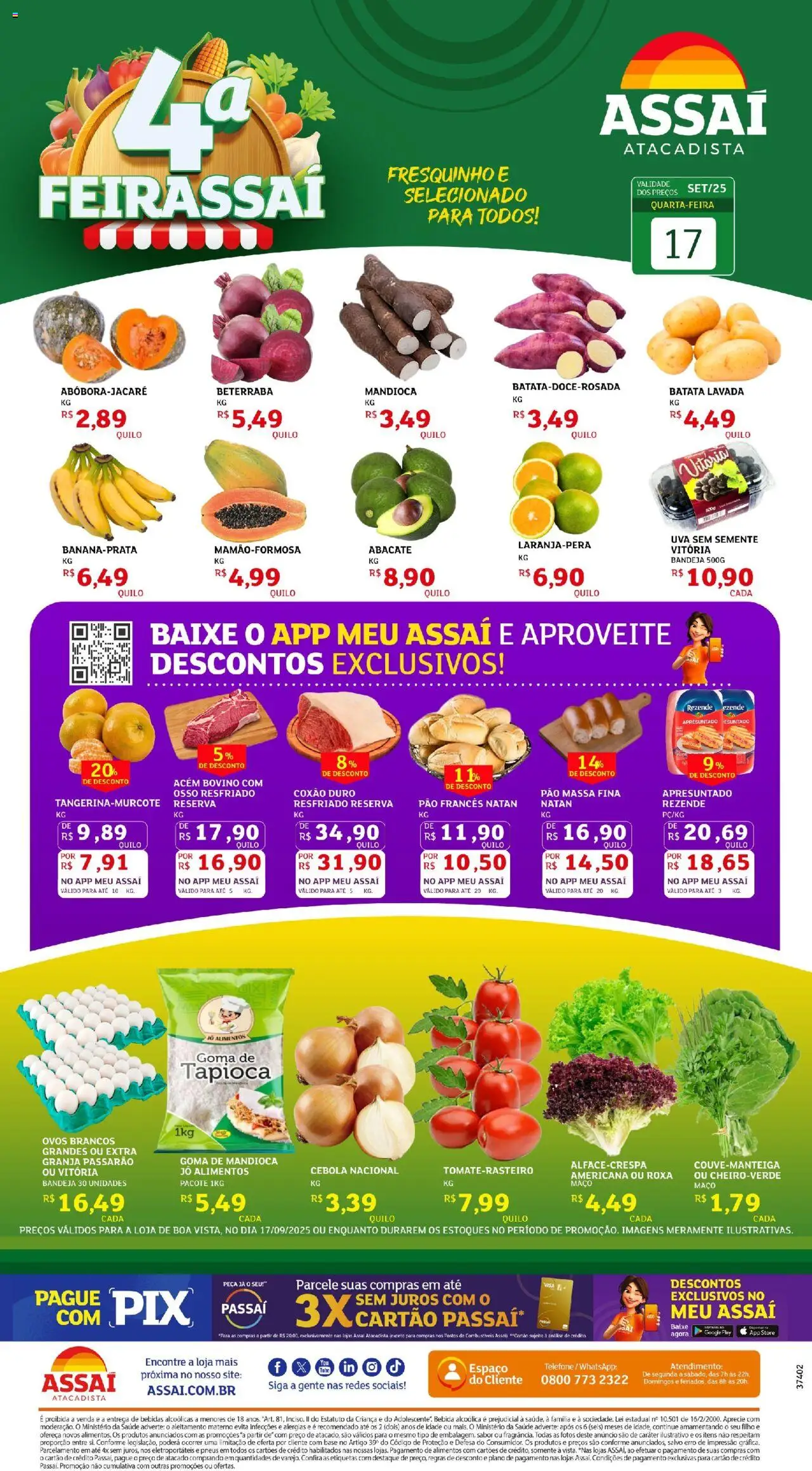 Assaí Atacadista folheto "Encarte - RR" válido a partir de 17/09/2025 - número de página 1