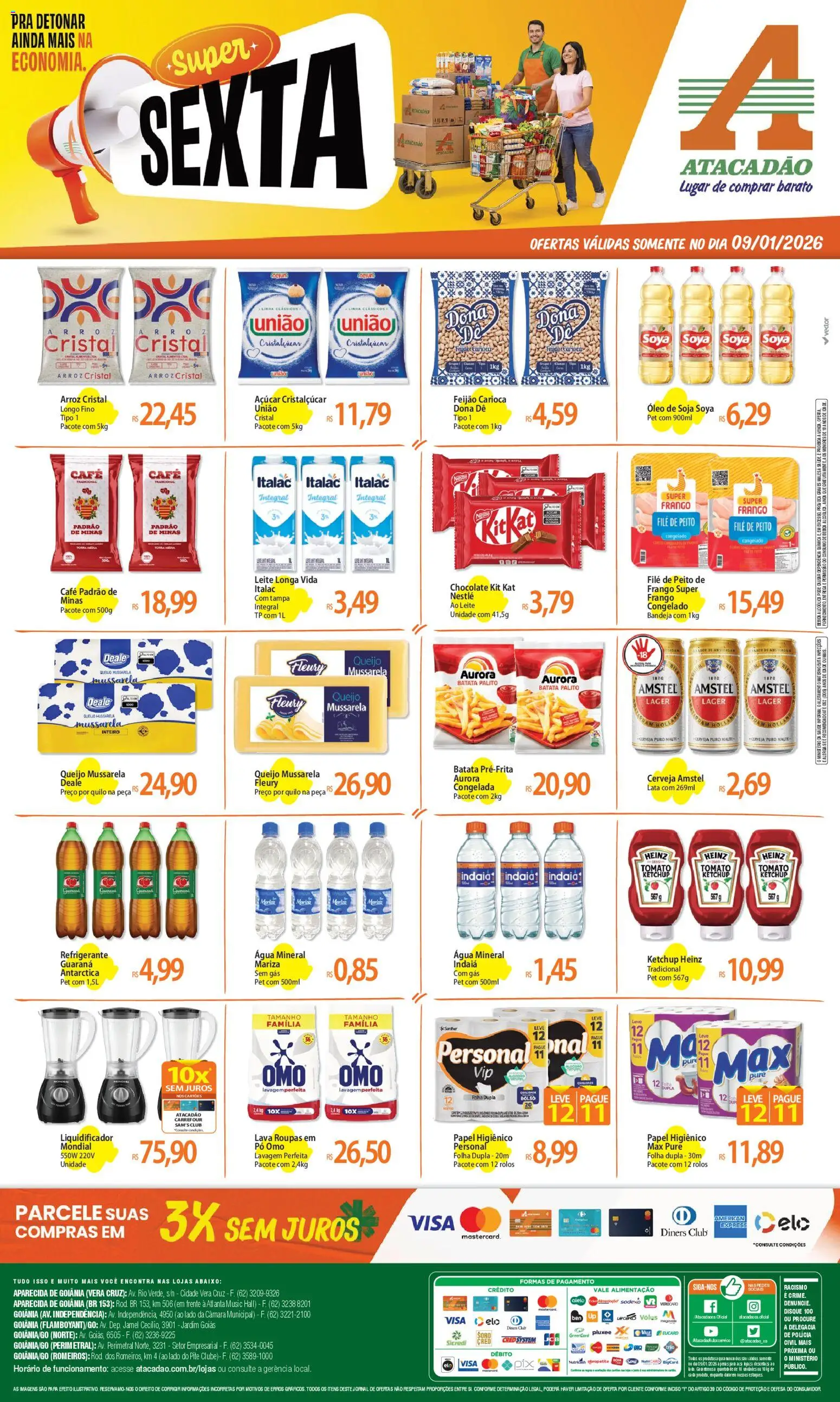 Pré-Visualização do folheto "Ofertas - GO" da loja Atacadão válido a partir de 09/01/2026