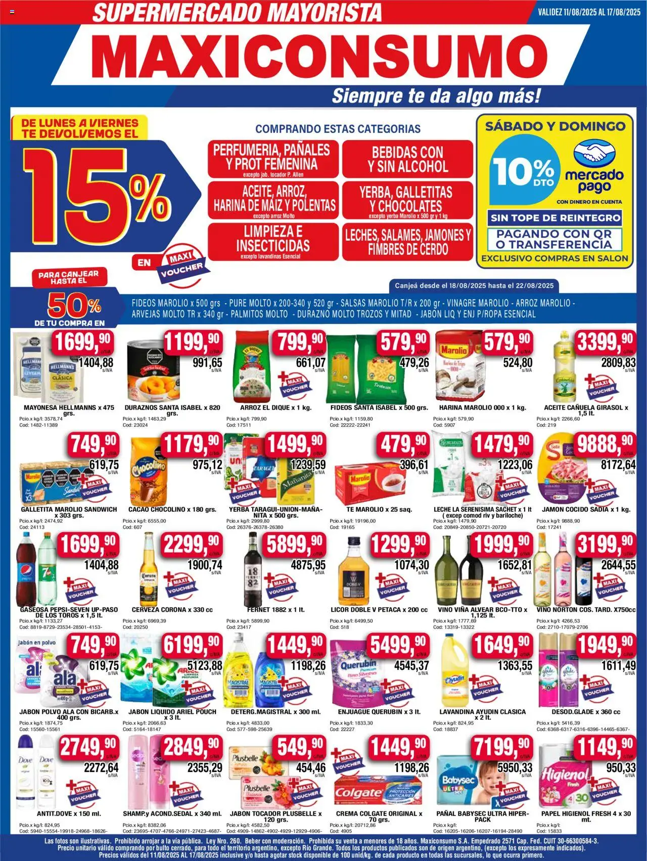 Maxiconsumo Ofertas del 11/08/2025 Online